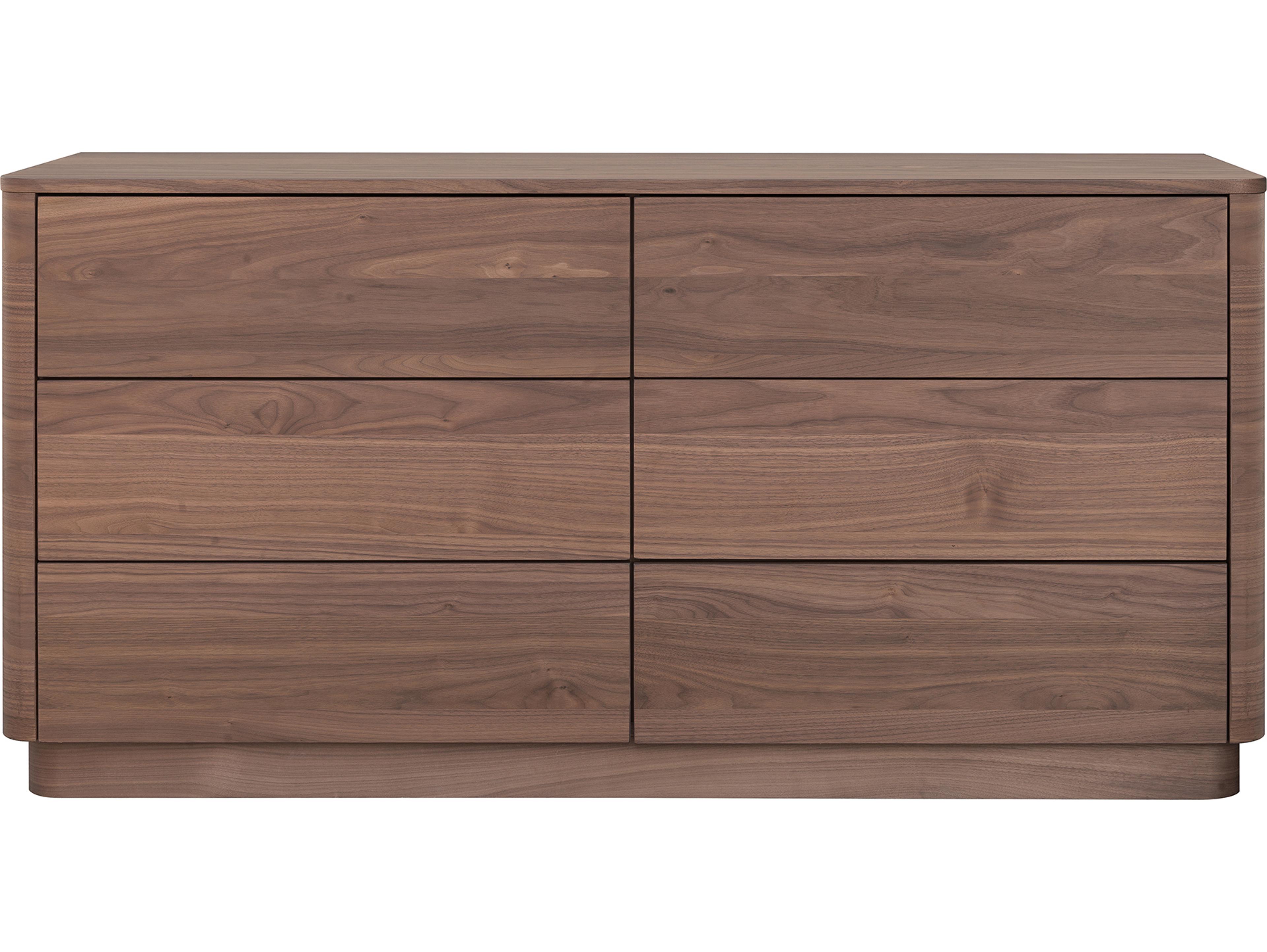 Moe's Home Round Off 6-Drawers Rubberwood Double Dresser