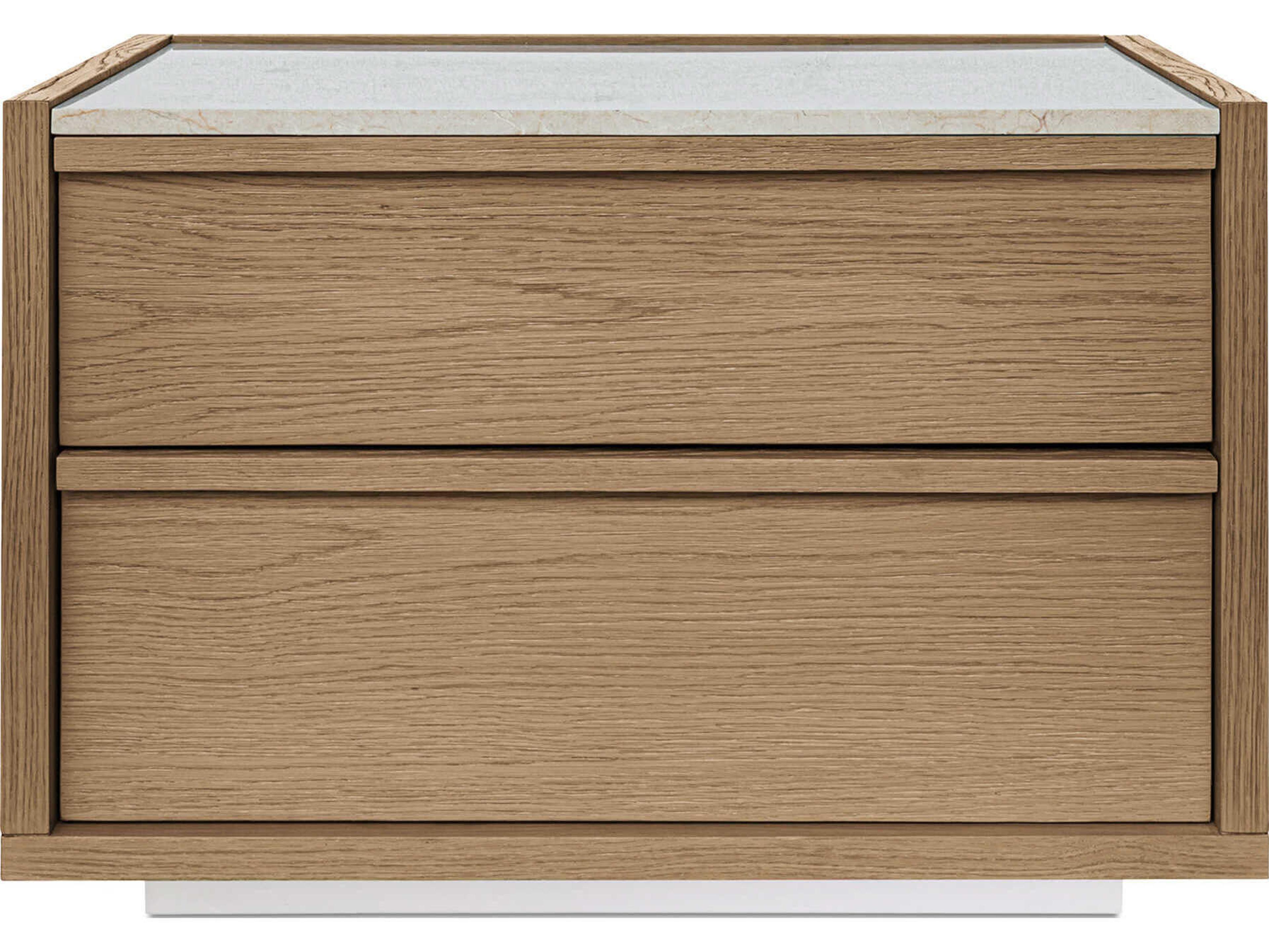 Moe's Home Ashcroft 2-Drawers Oak Wood Nightstand