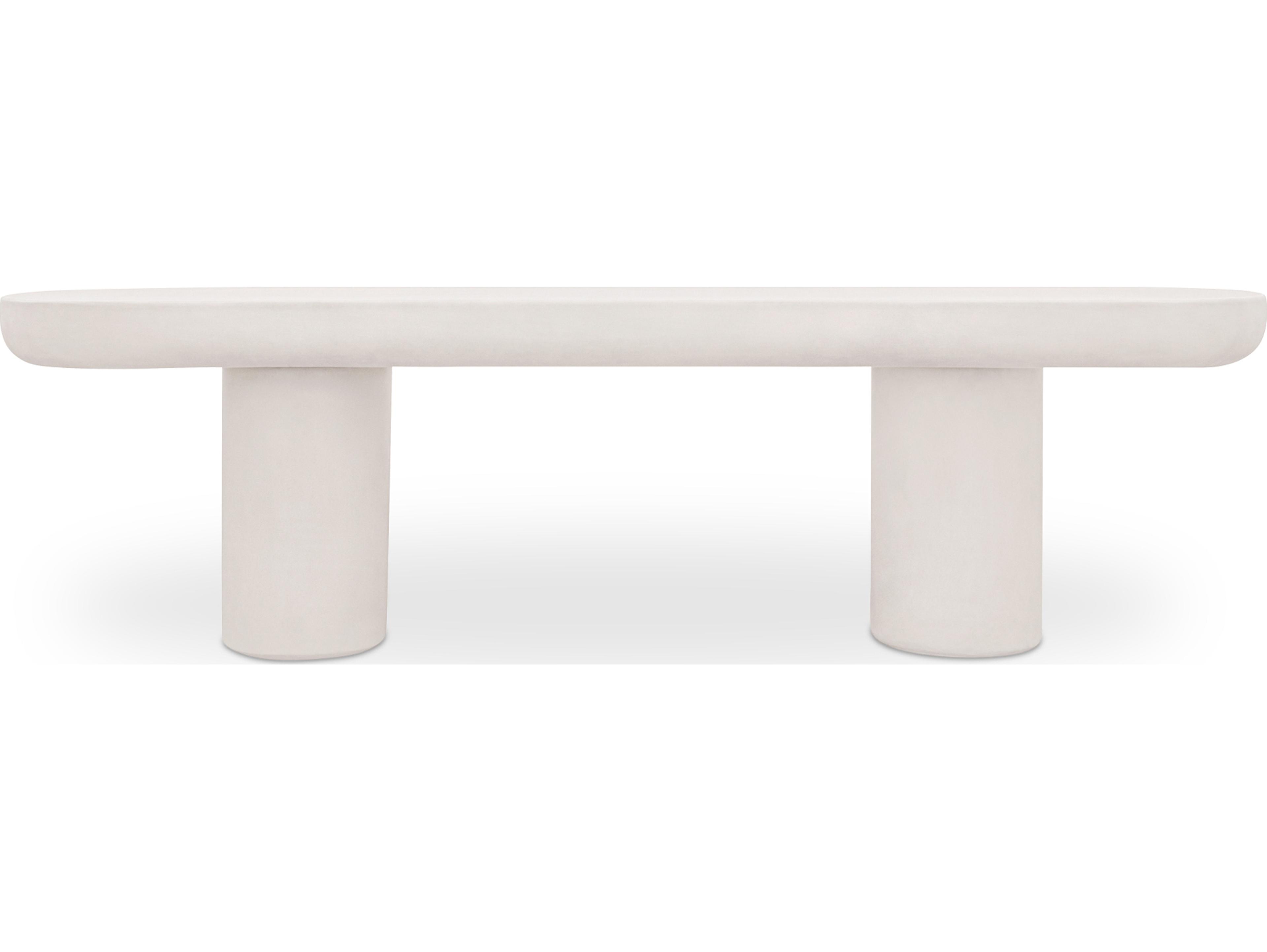 Moe's Home Rocca White Accent Bench