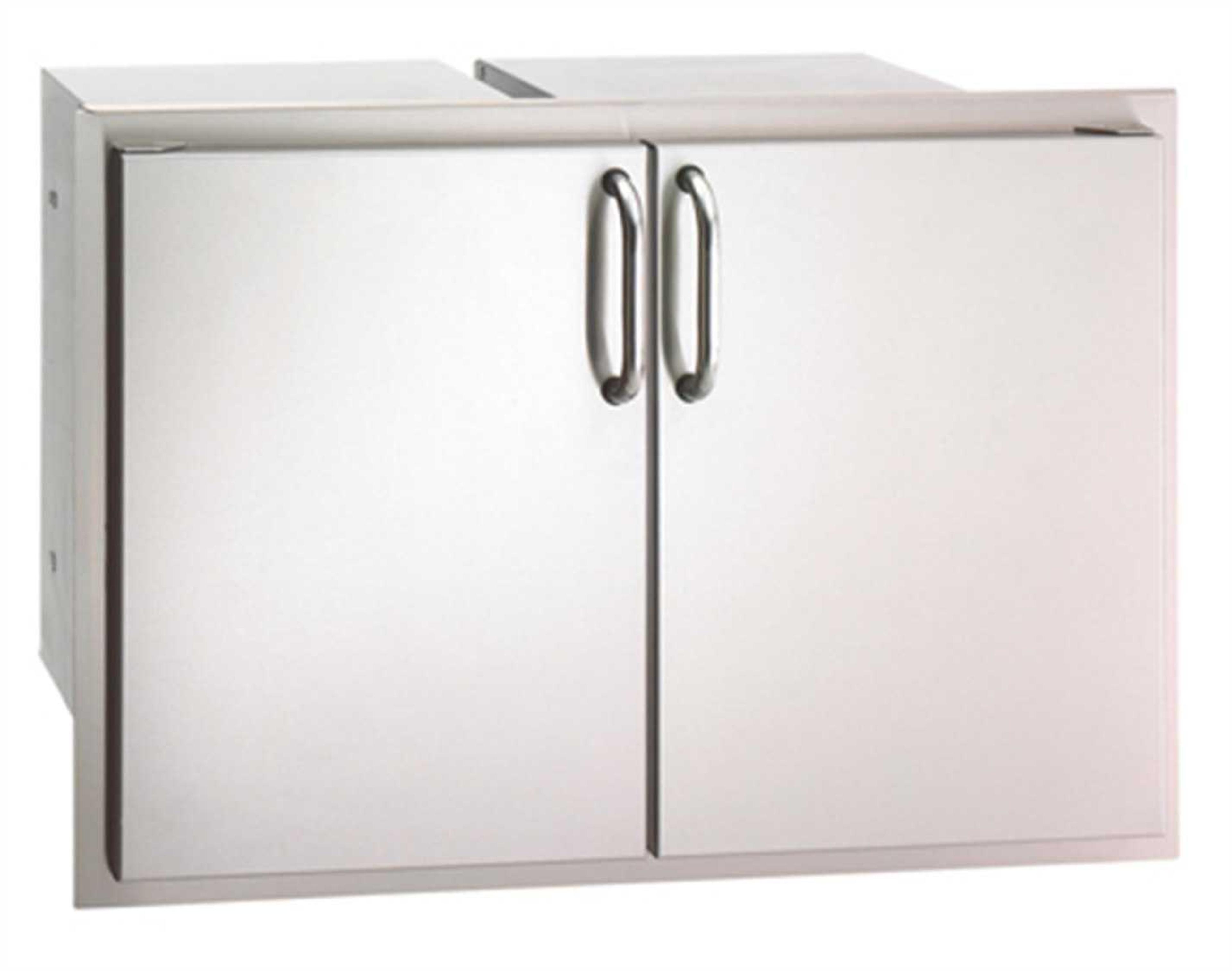 Fire Magic Select Stainless Steel Double Door Access with Dual Drawer & Trash Tray