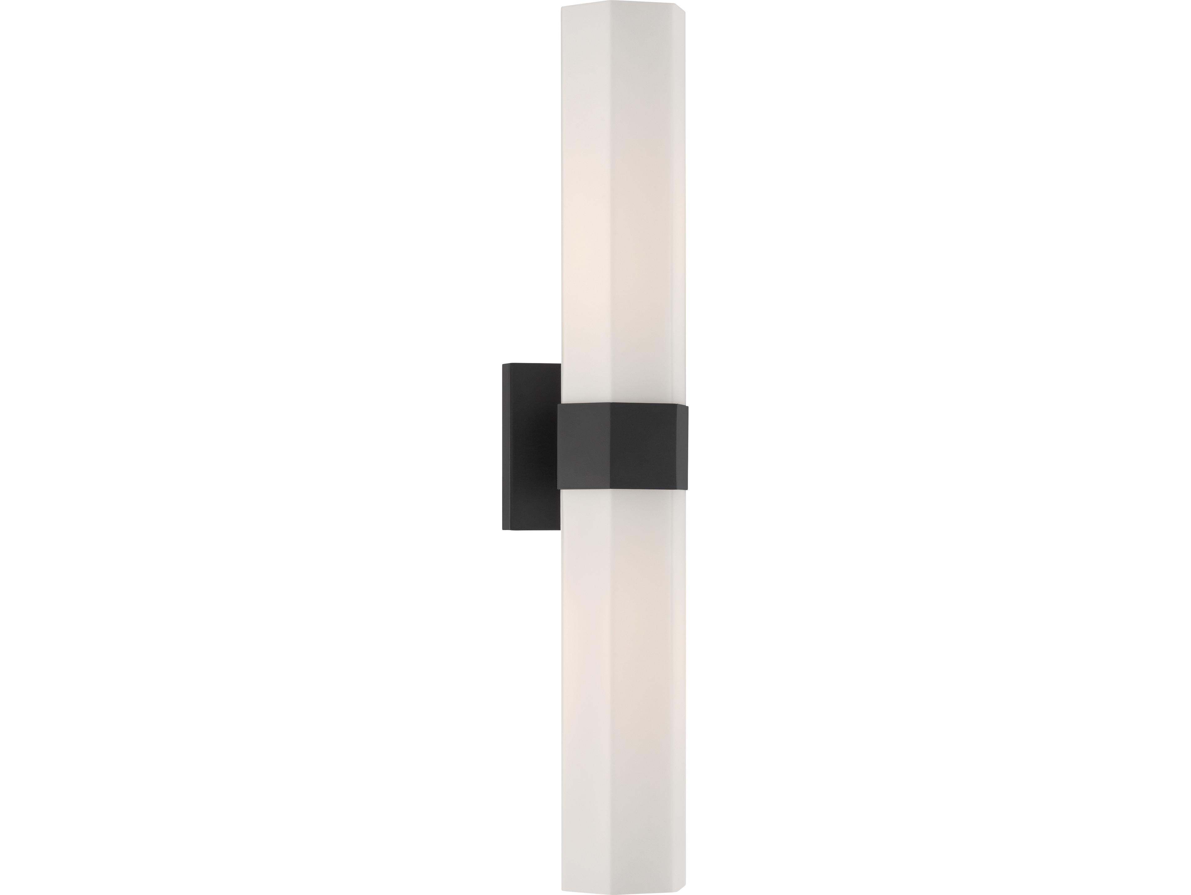 Minka Lavery Delgada 2-Light Dark Matte Black Wall Sconce