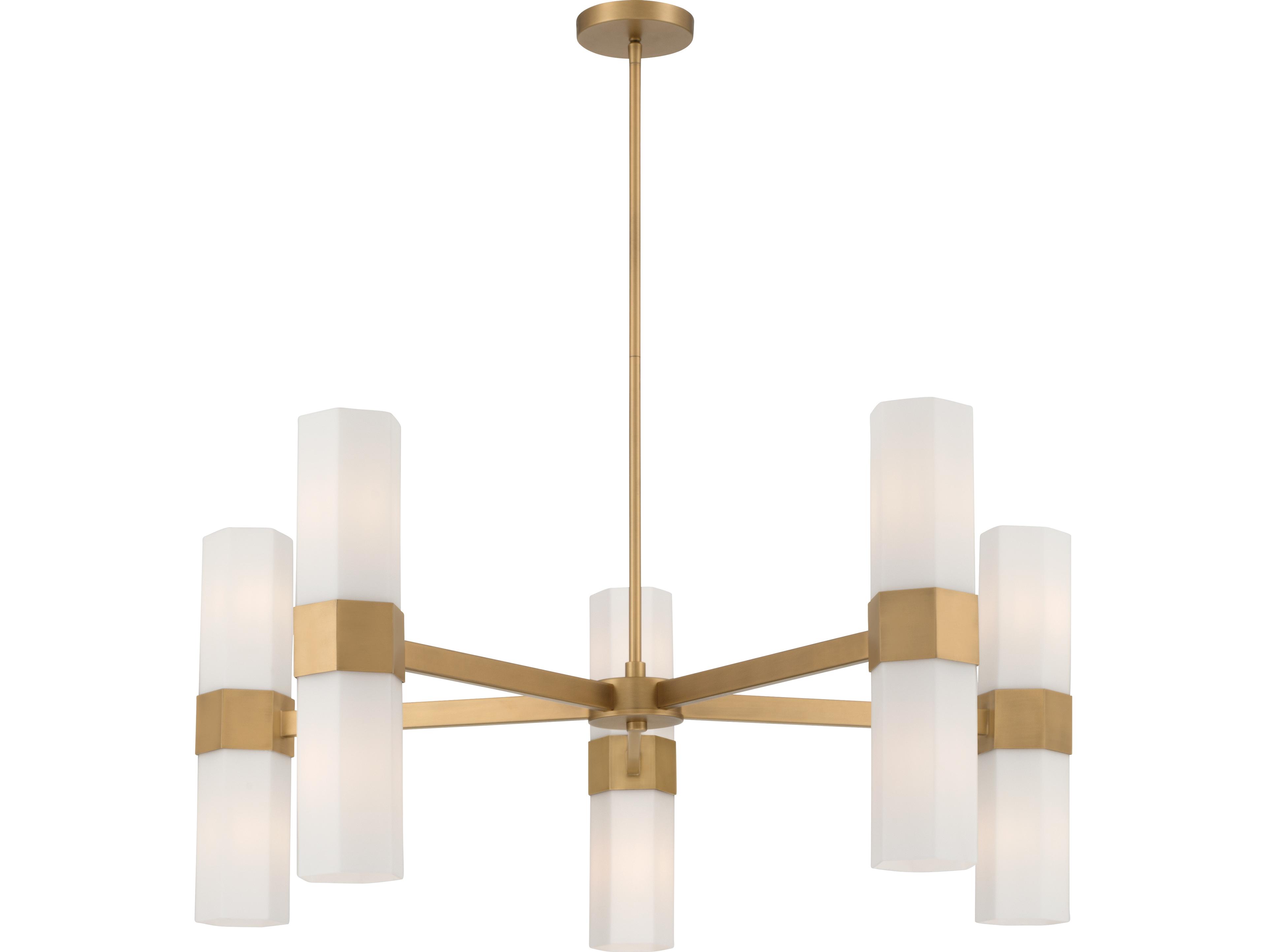 Minka Lavery Delgada 10-Light Legacy Brass Cylinder Chandelier