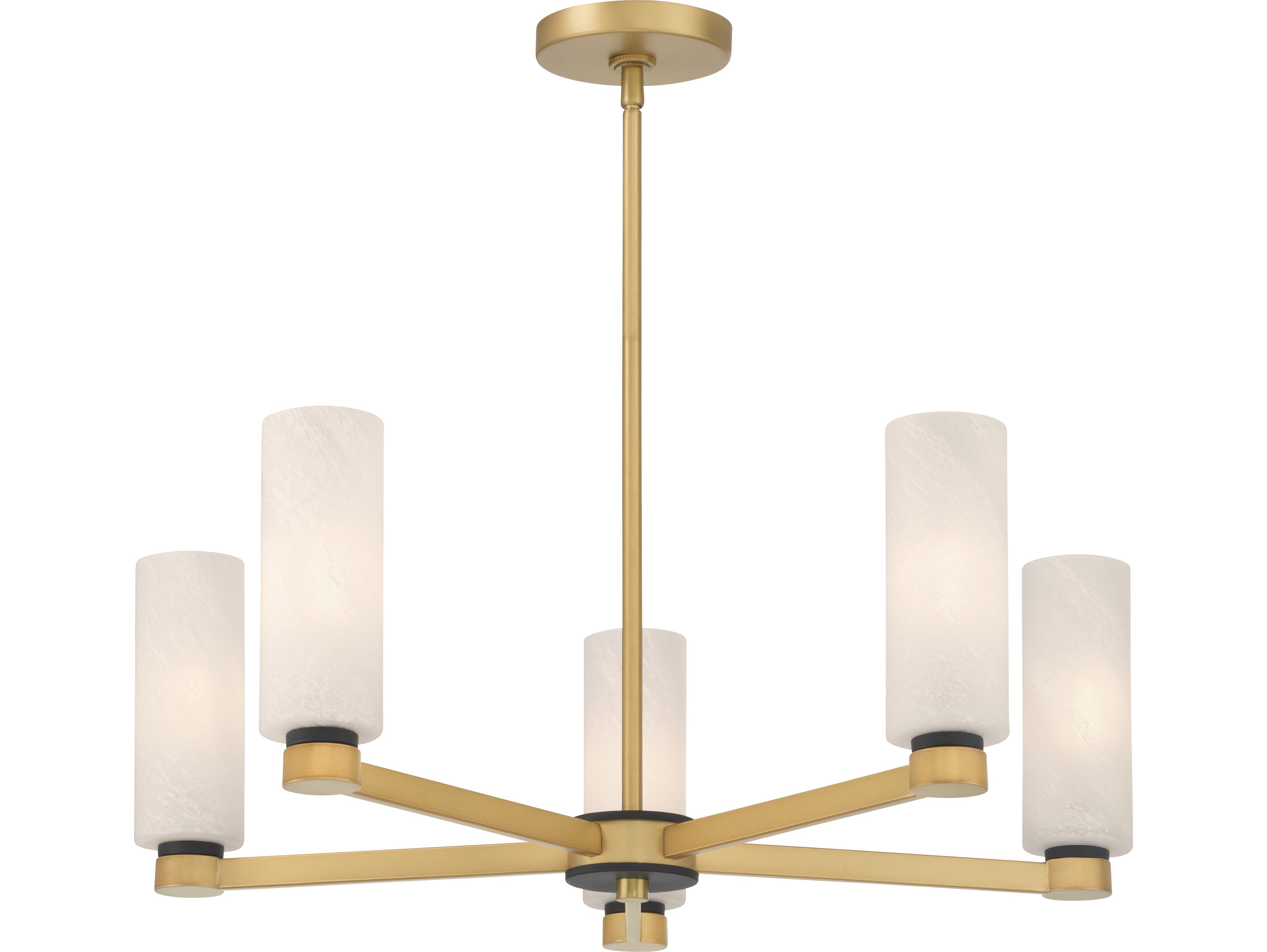 Minka Lavery Wexmere 5-Light Legacy Brass Cylinder Chandelier