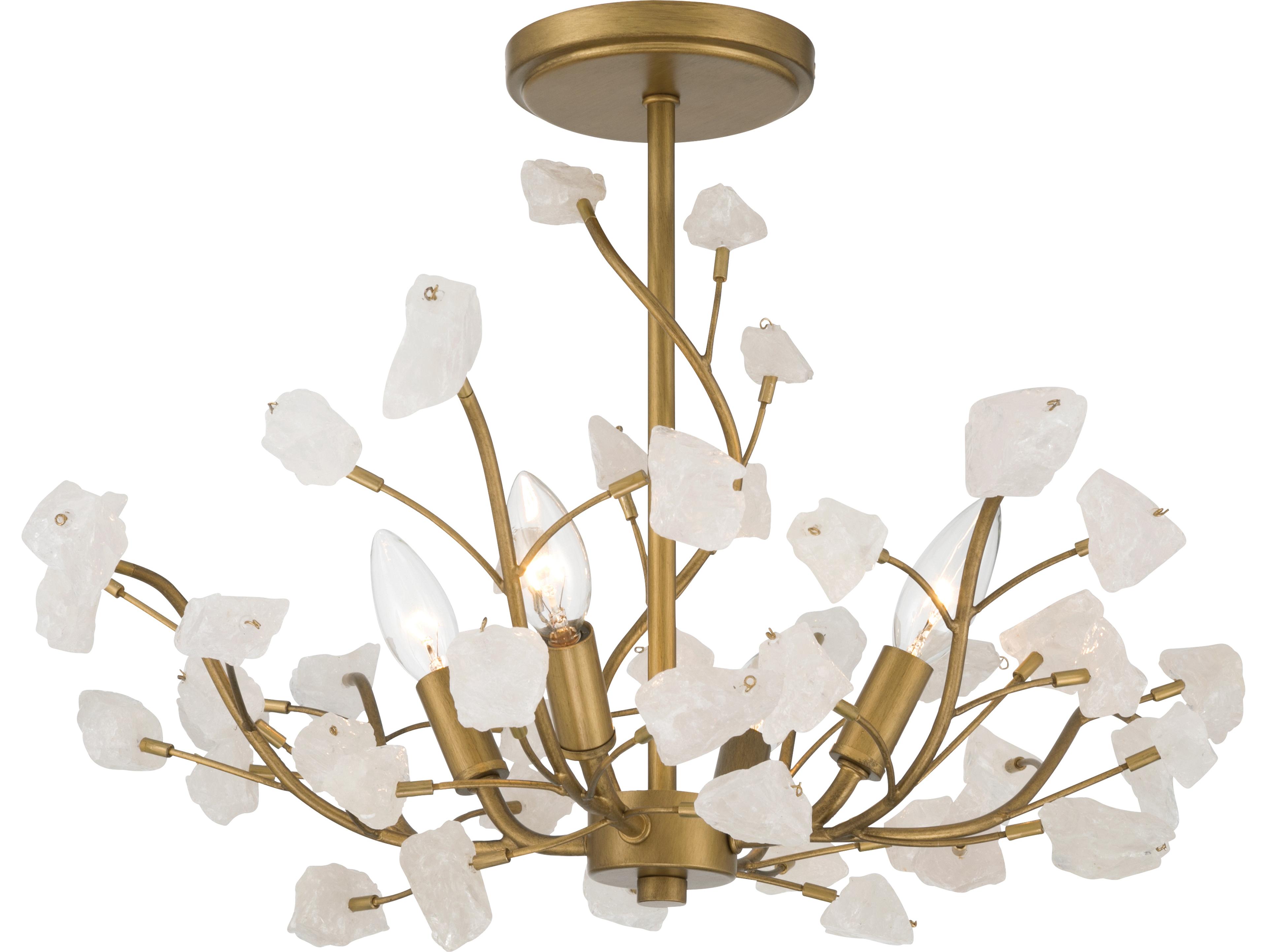 Minka Lavery Ramus 4-Light Painted Legacy Brass Semi Flush Mount