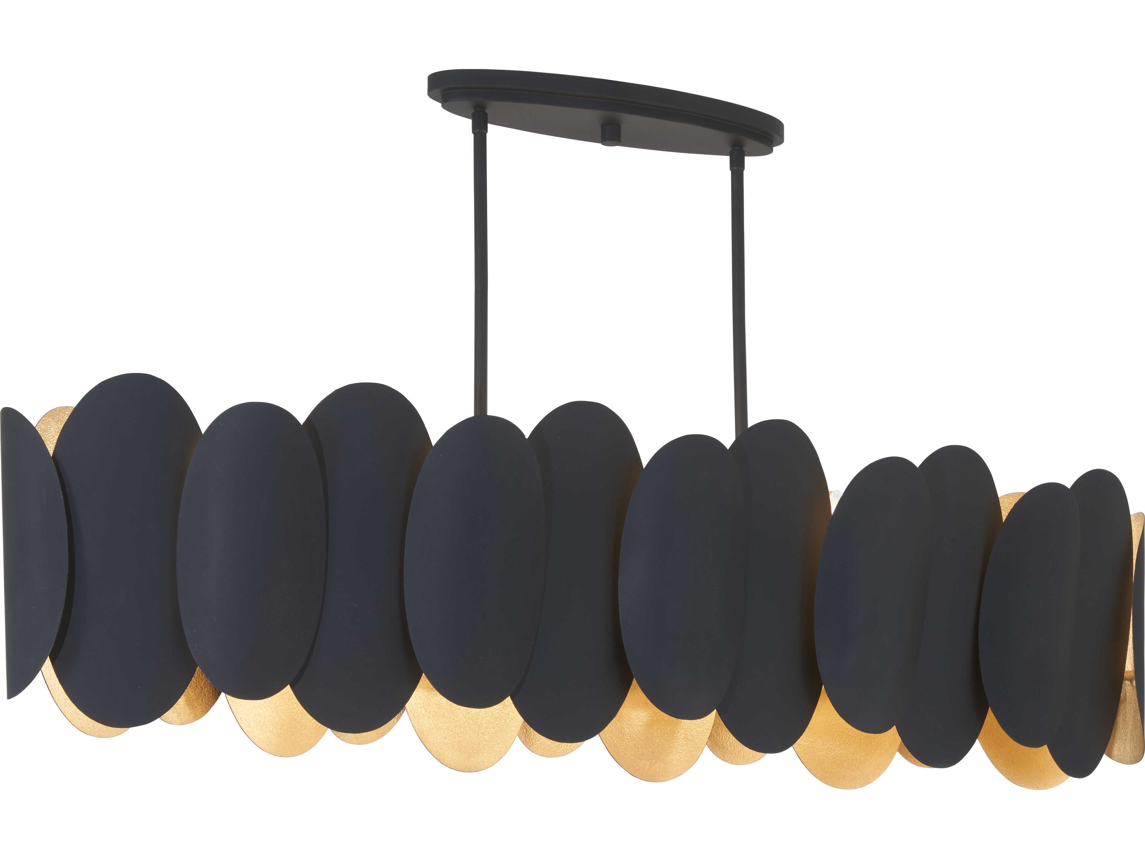 Minka Lavery Vailen 10-Light Dark Matte Black Linear Island Pendant