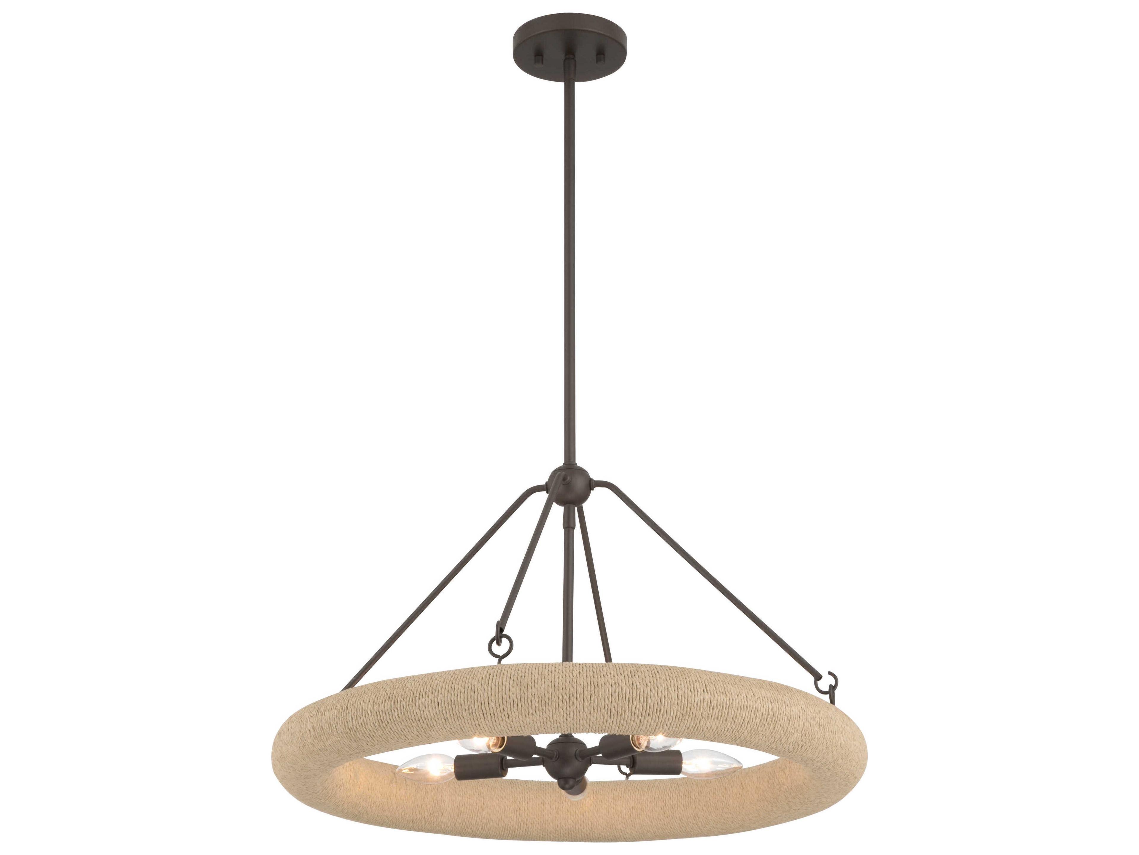 Minka Lavery Aeris 5-Light Dark Bronze Round Pendant