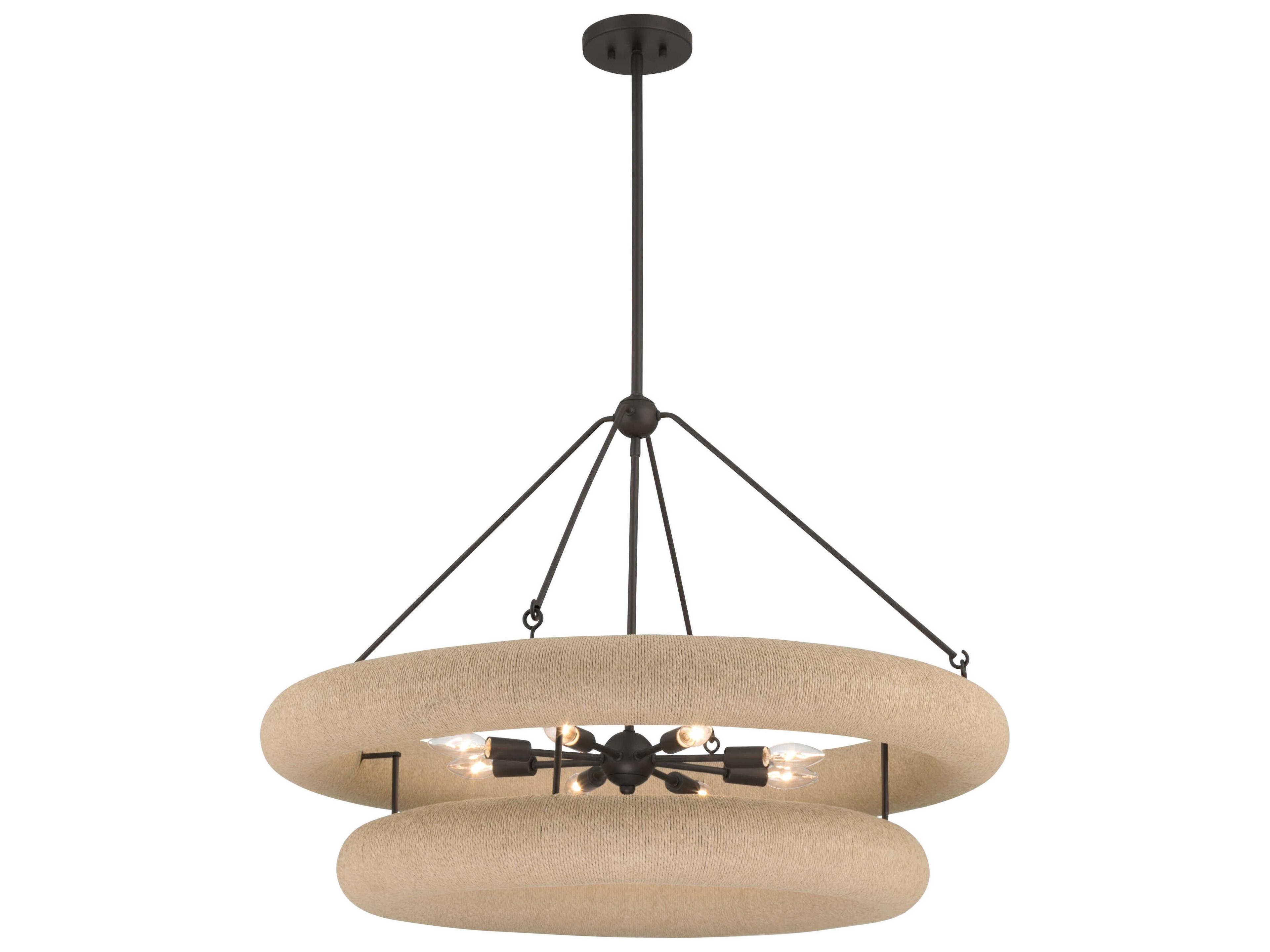 Minka Lavery Aeris 8-Light Dark Bronze Round Pendant