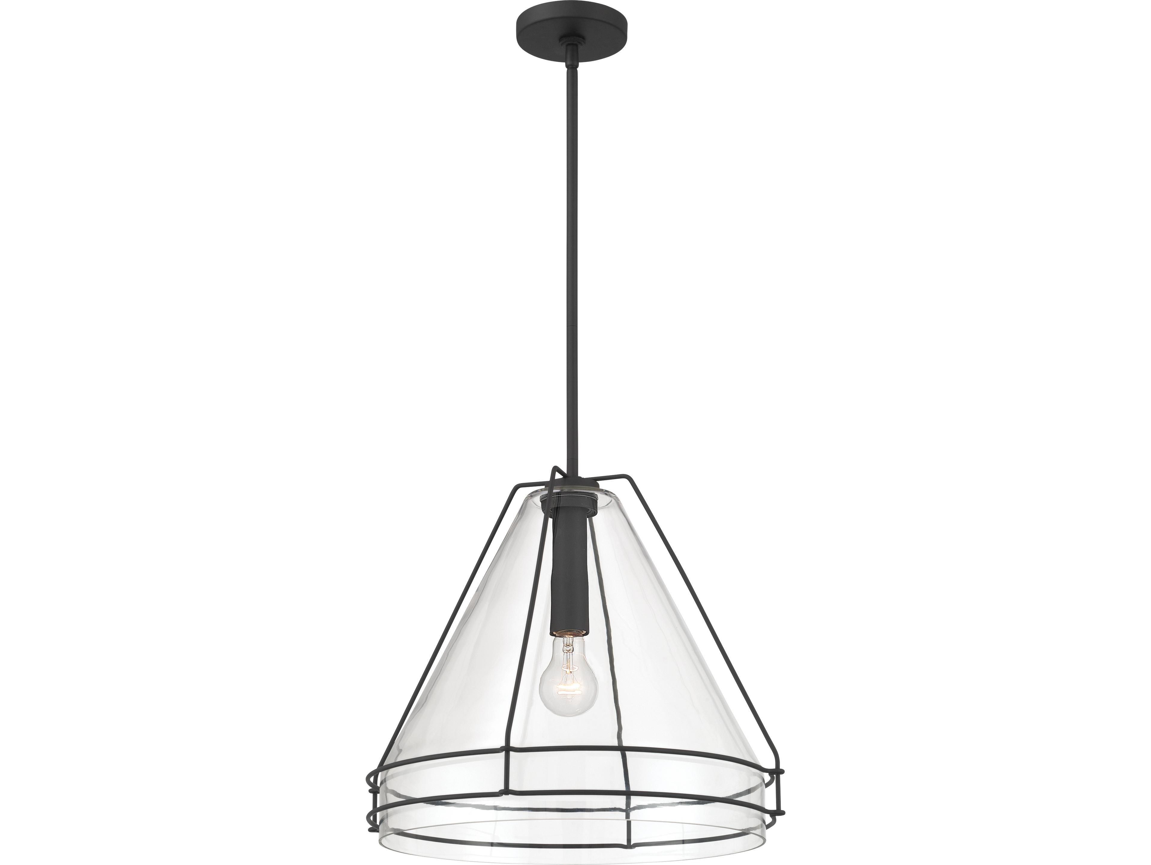 Minka Lavery Lorenth 1-Light Dark Matte Black Pendant