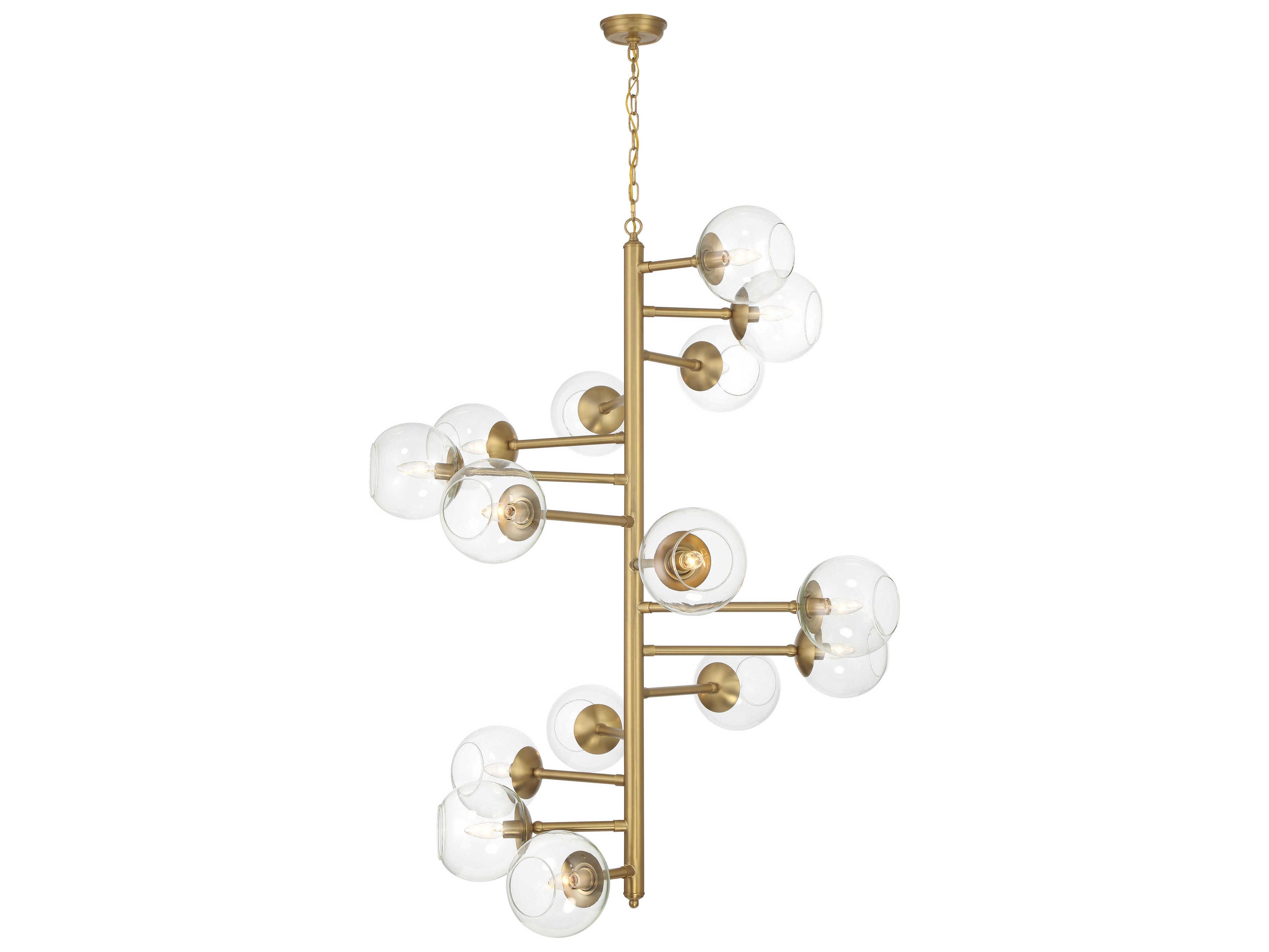 Minka Lavery Millikan 15-Light Signature Brass Globe Tiered Pendant