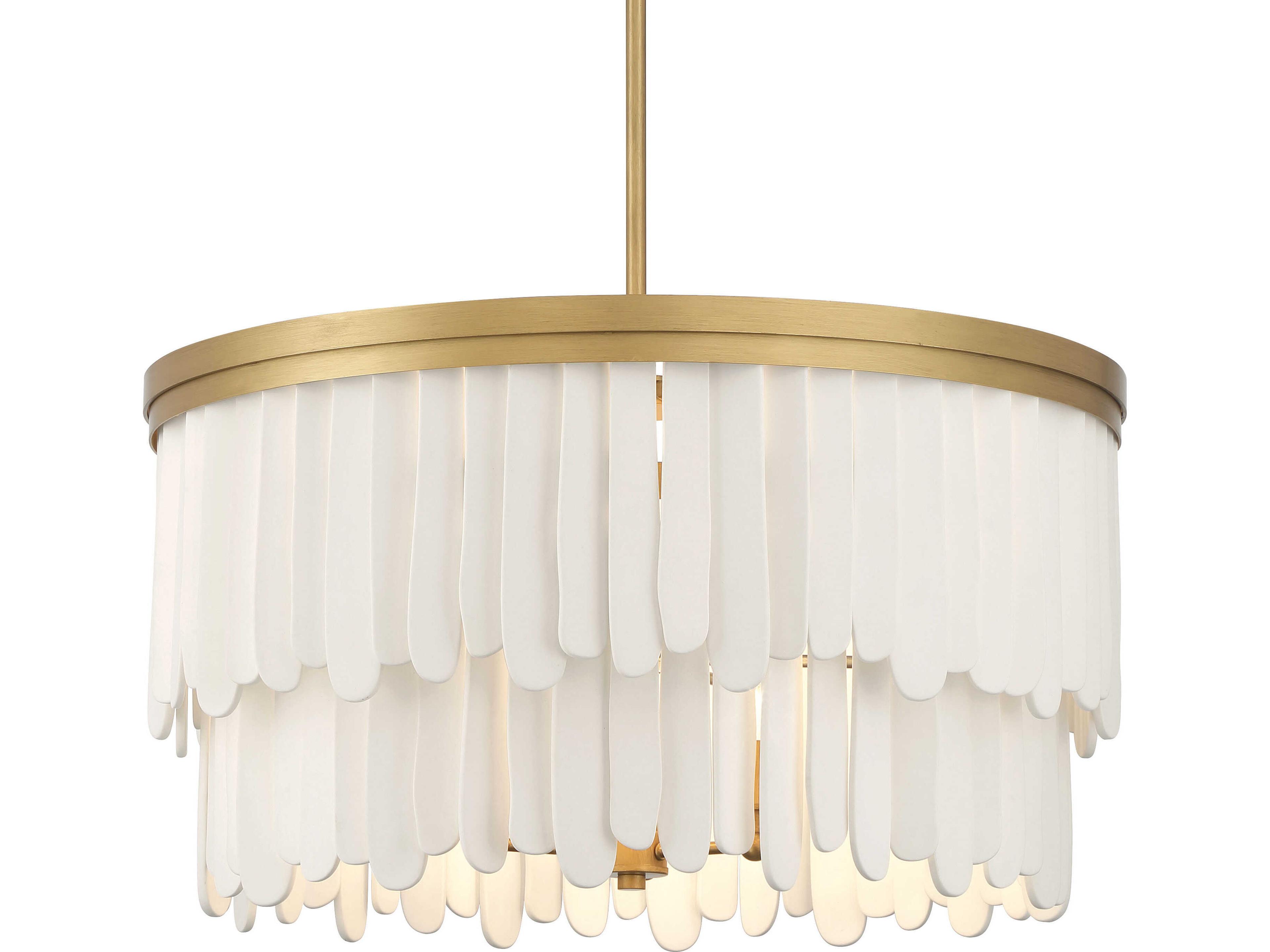 Minka Lavery Briscade 9-Light Painted Legacy Brass Drum Tiered Pendant