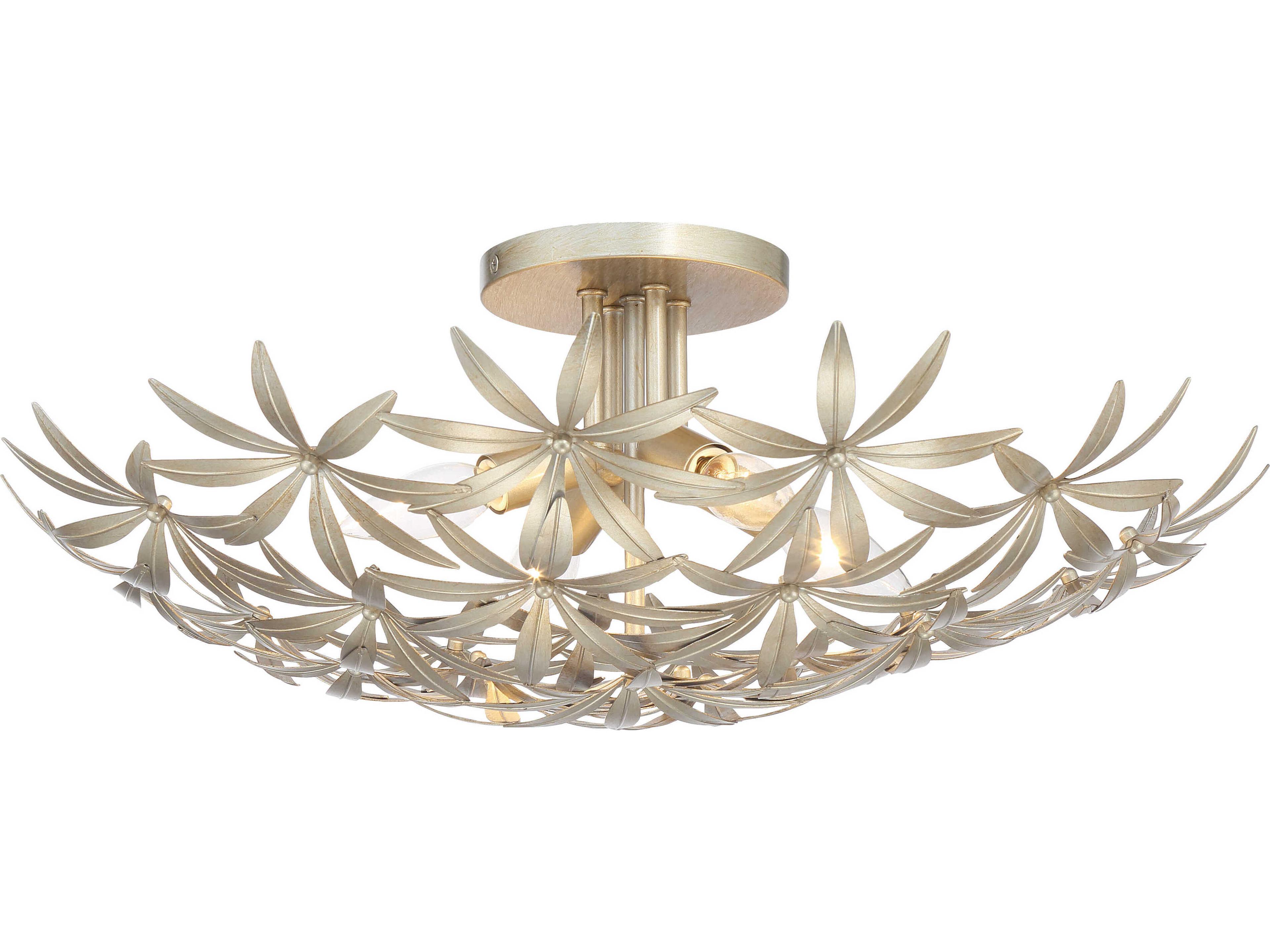 Minka Lavery Flower Child 4-Light Ambry Gold Bowl Semi Flush Mount