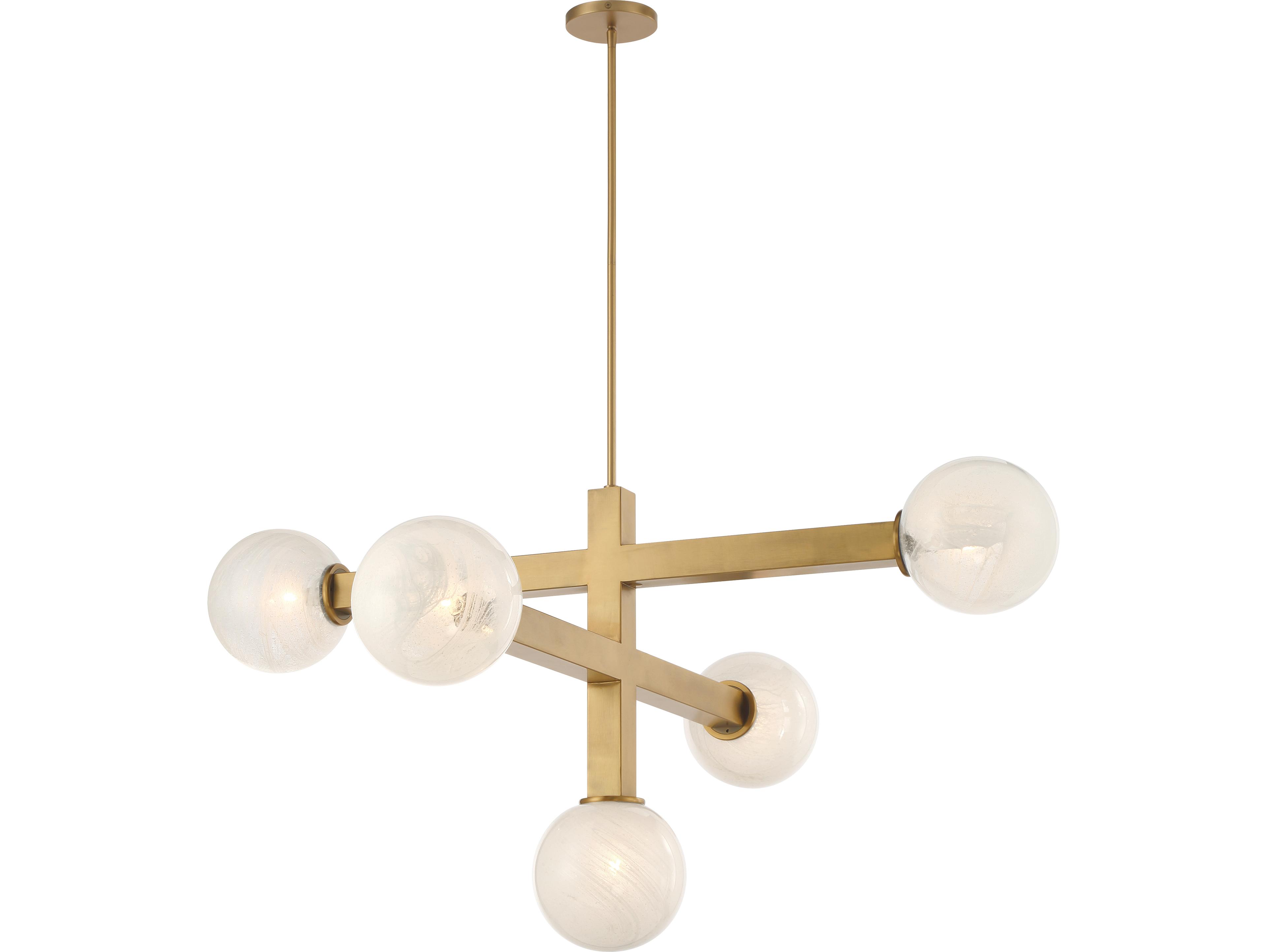 Minka Lavery Narra 5-Light Legacy Brass Globe Chandelier