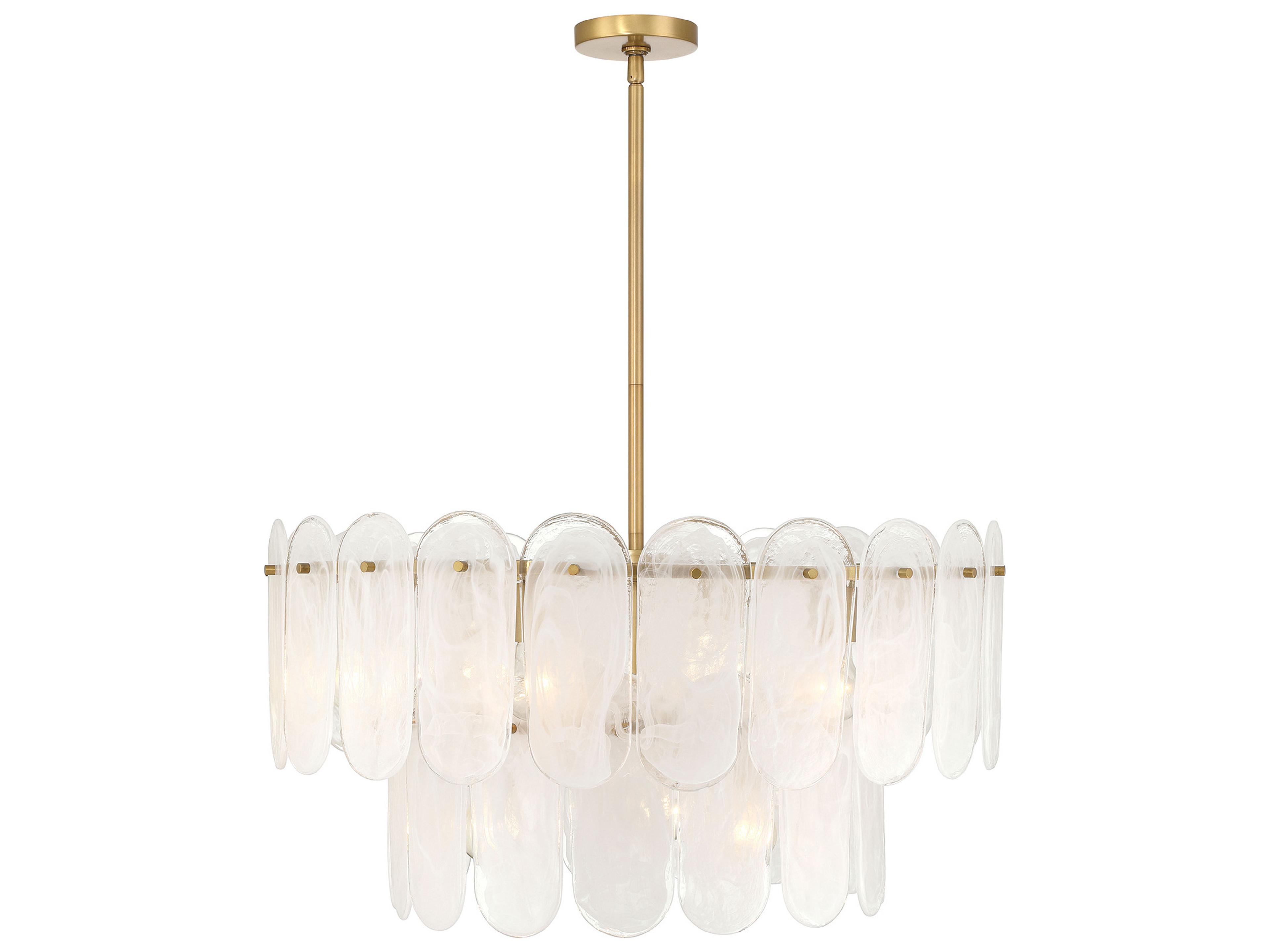 Minka Lavery Oldmill 9-Light Legacy Brass Drum Tiered Pendant