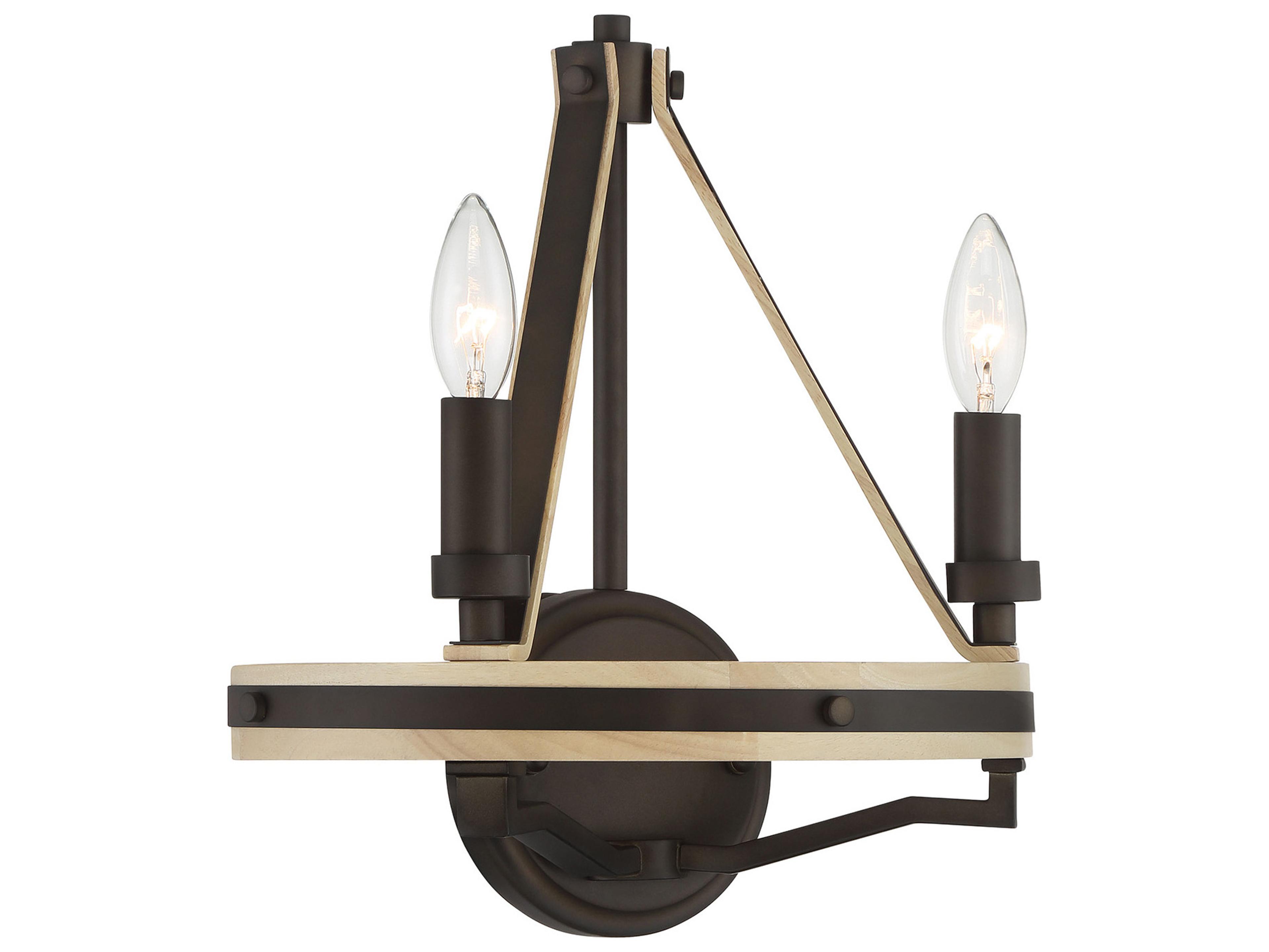 Minka Lavery Sonoma 2-Light Dark Bronze Wall Sconce