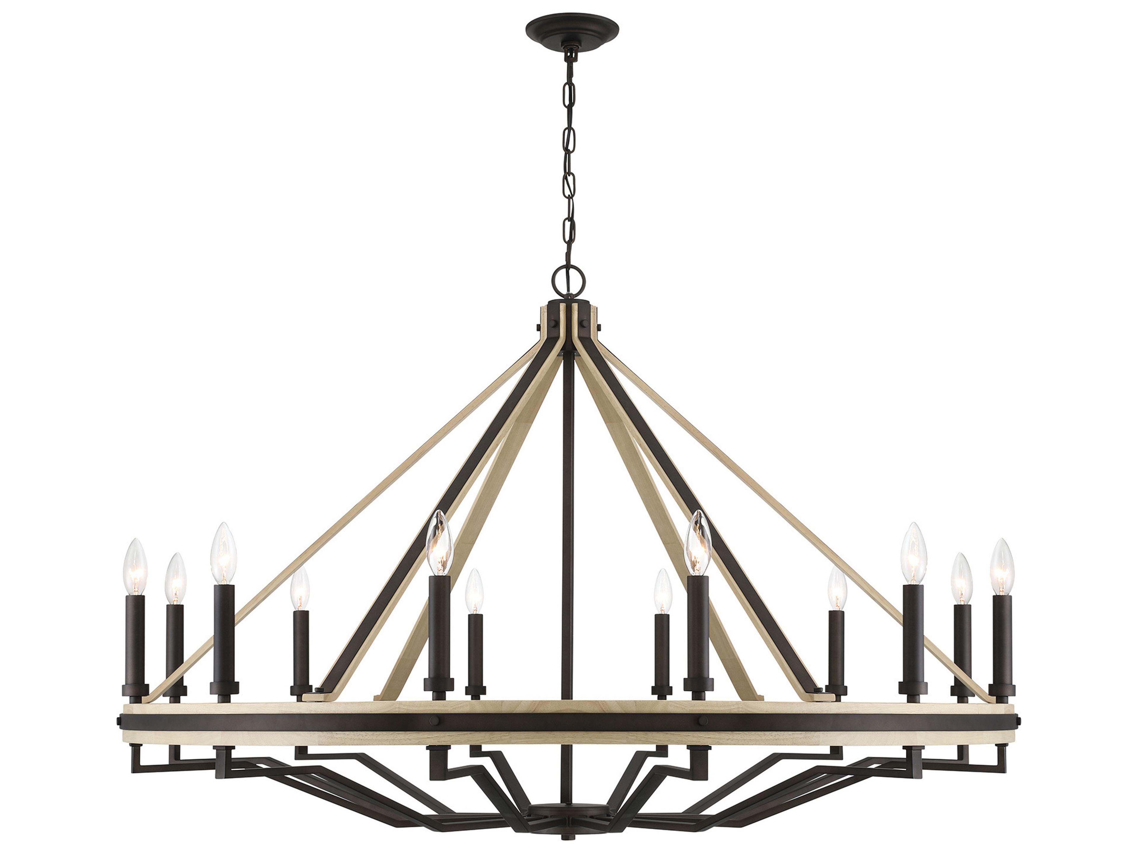 Minka Lavery Sonoma 12-Light Dark Bronze Candelabra Chandelier