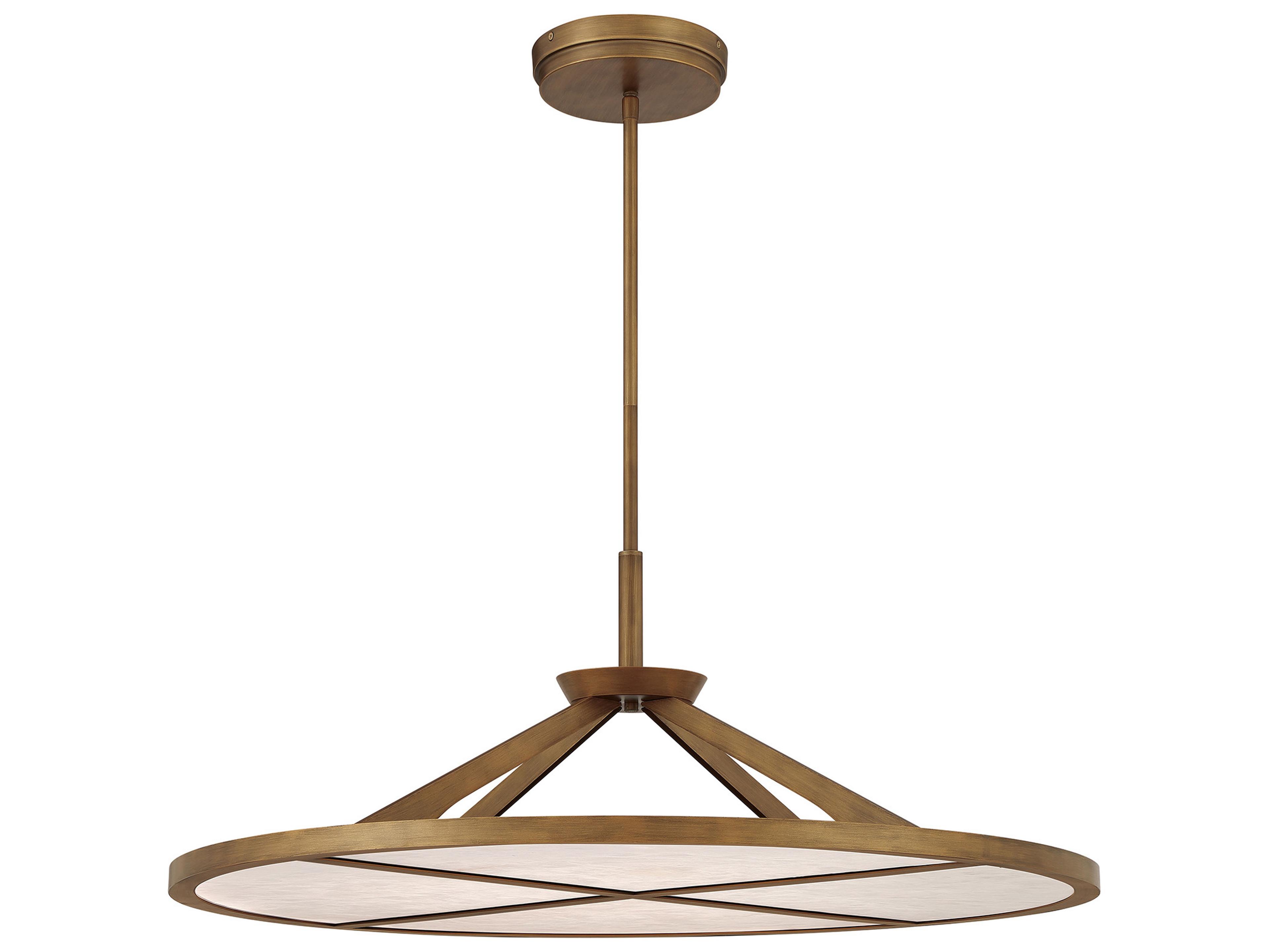 Minka Lavery Stiles Ashen Gold Round Pendant