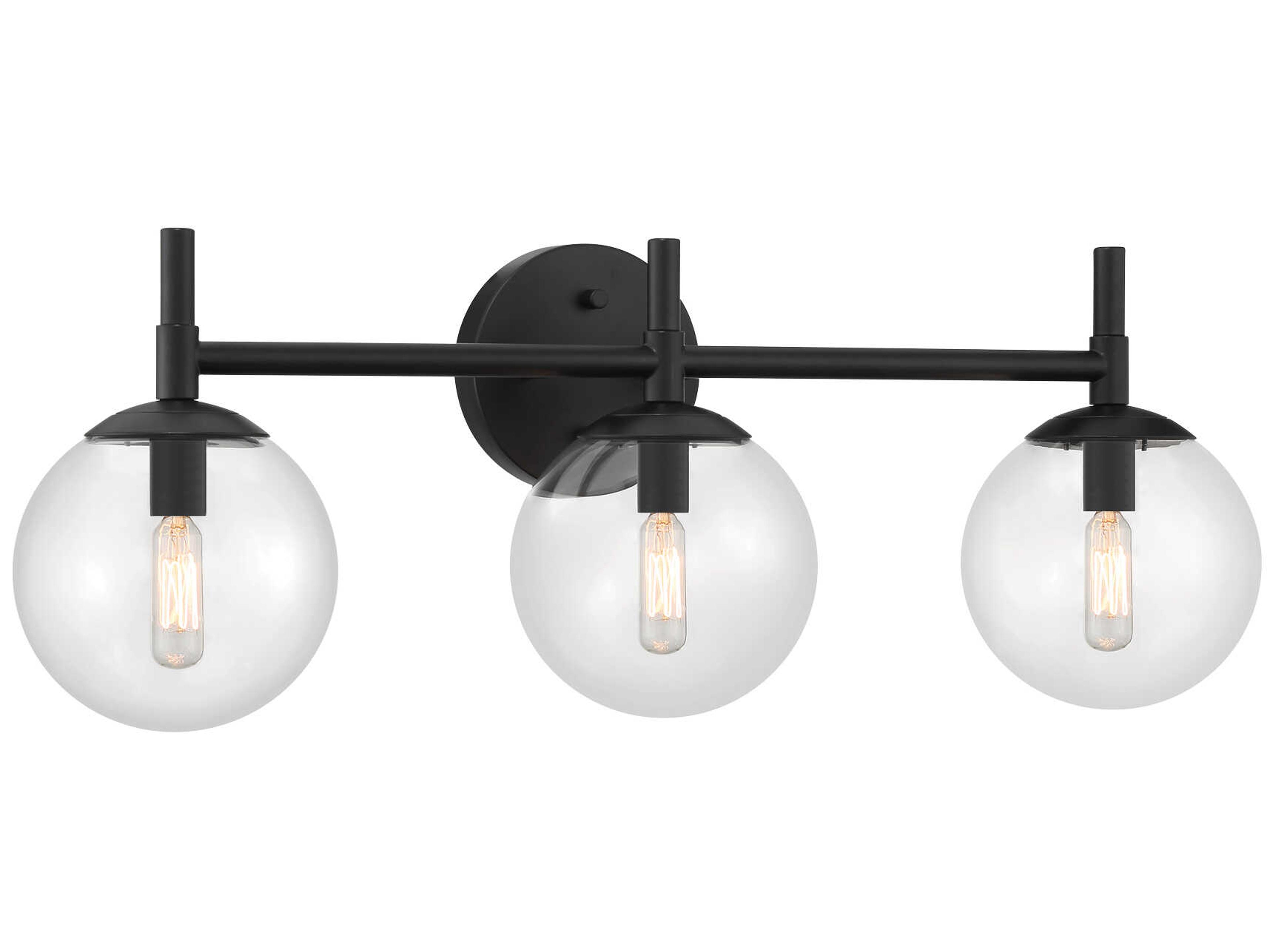Minka Lavery Auresa 3-Light Coal Black Glass Vanity Light
