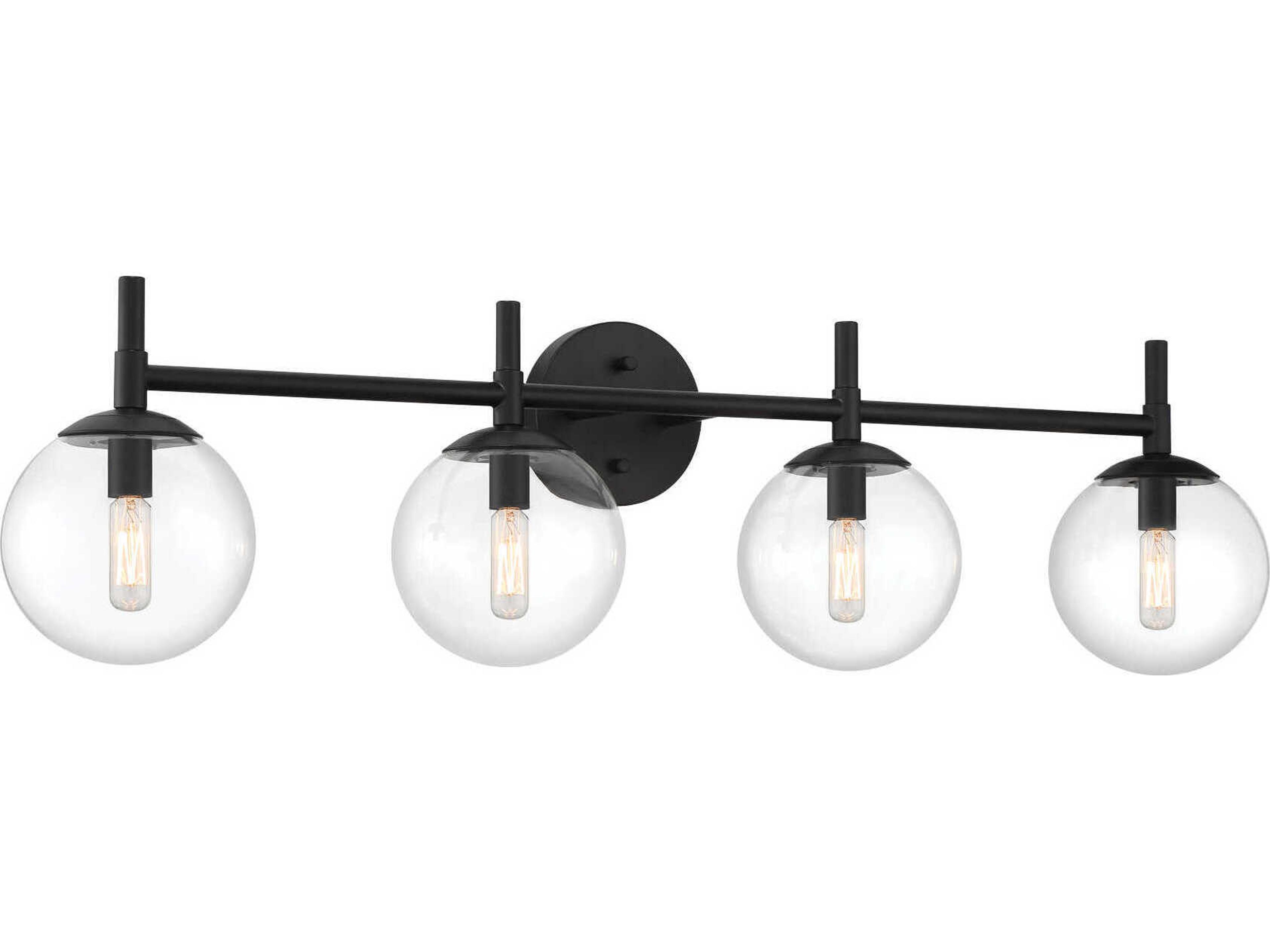 Minka Lavery Auresa 4-Light Coal Black Glass Vanity Light