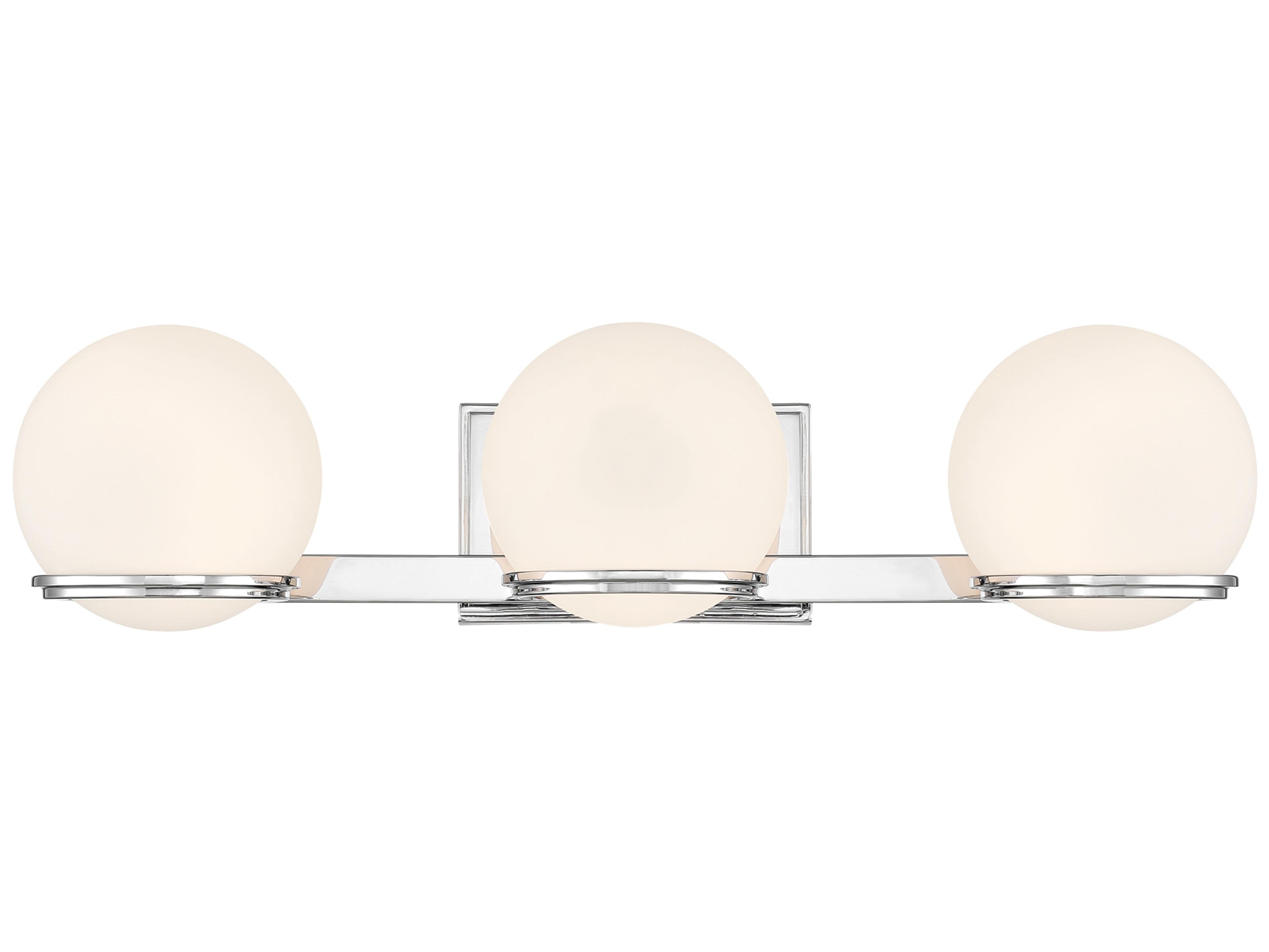 Minka Lavery Hollywood Nights 3-Light Chrome Glass LED Vanity Light