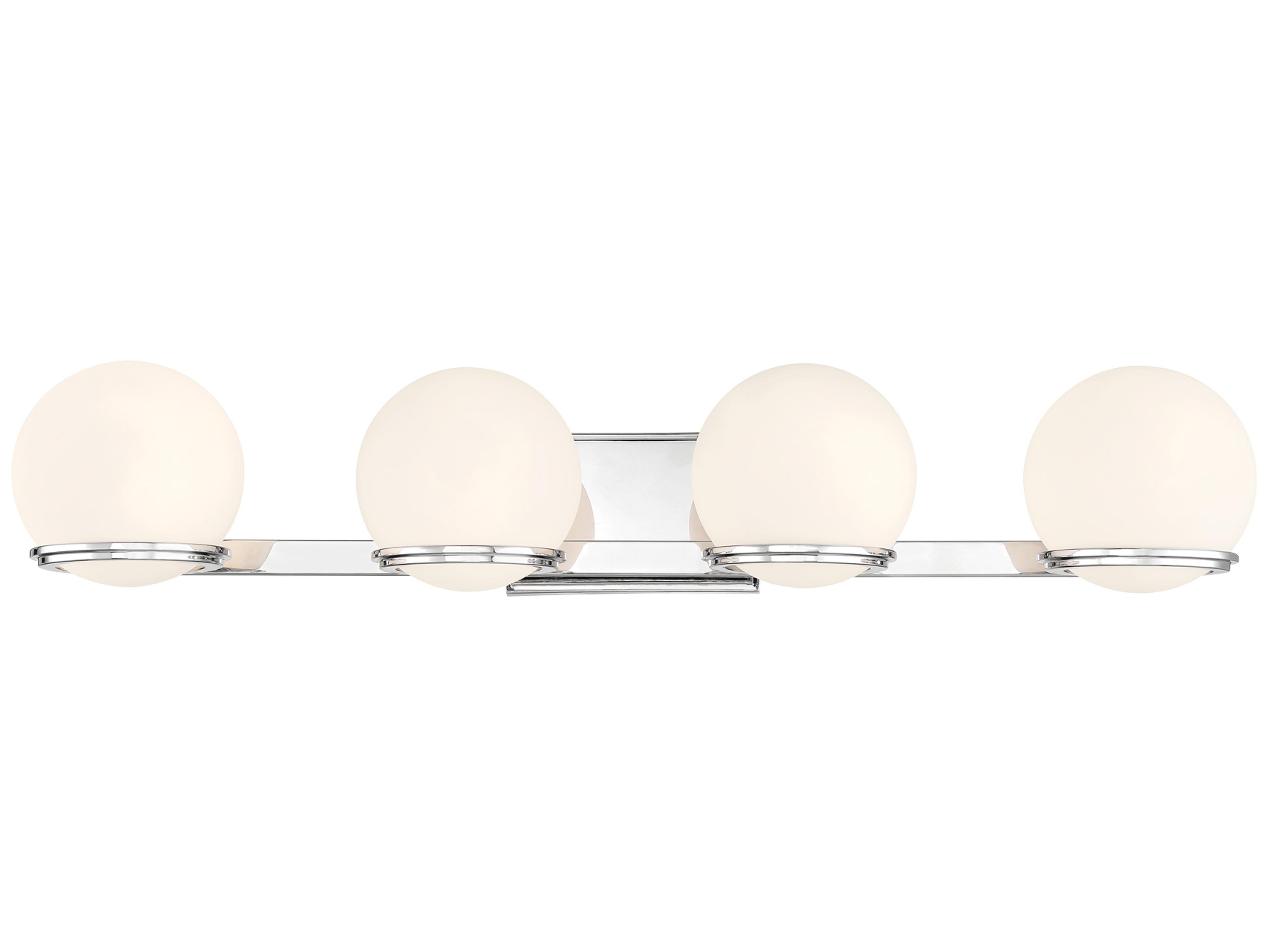 Minka Lavery Hollywood Nights 4-Light Chrome Glass LED Vanity Light