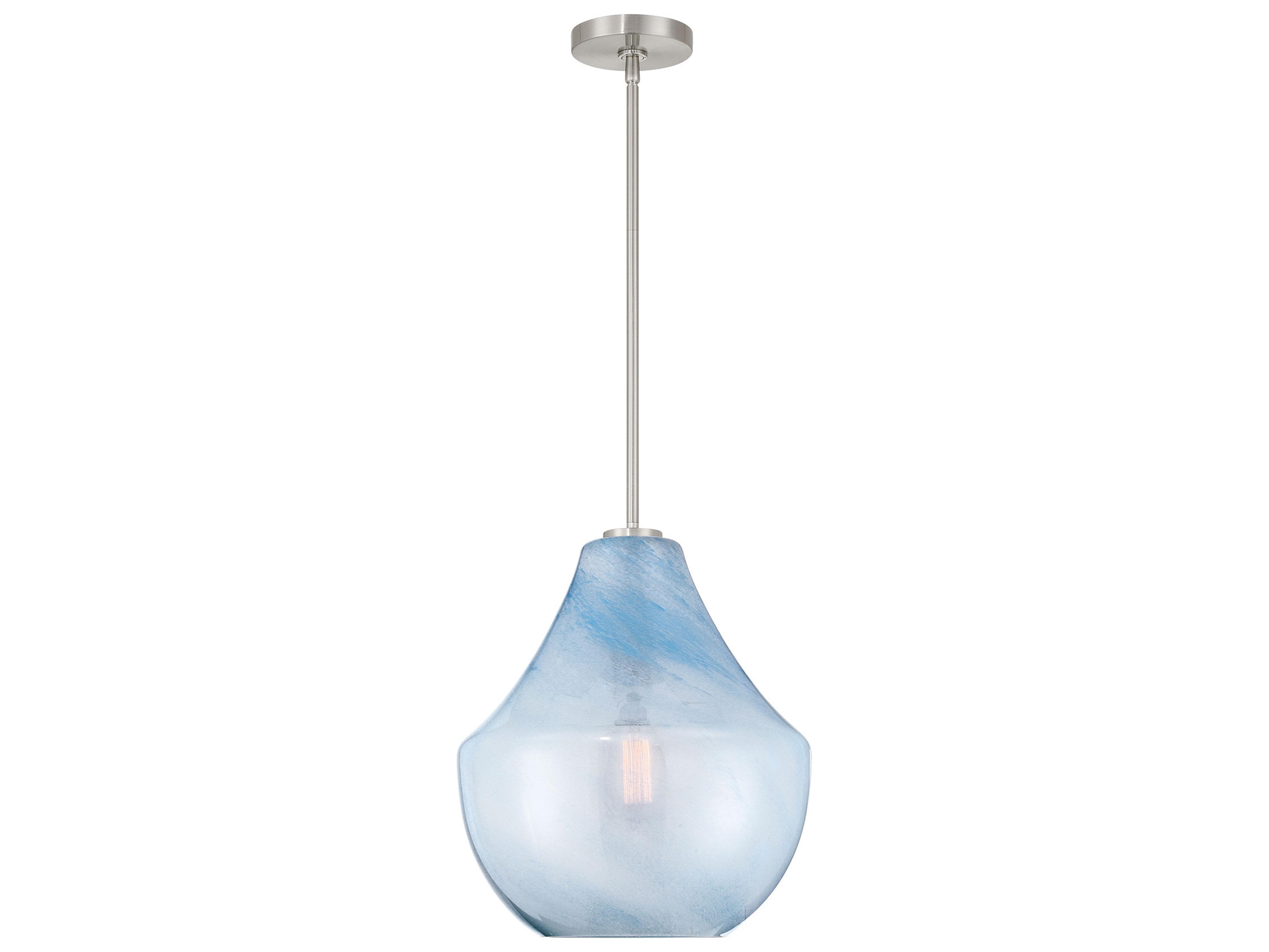 Minka Lavery Pacific 1-Light Brushed Nickel Bell Pendant