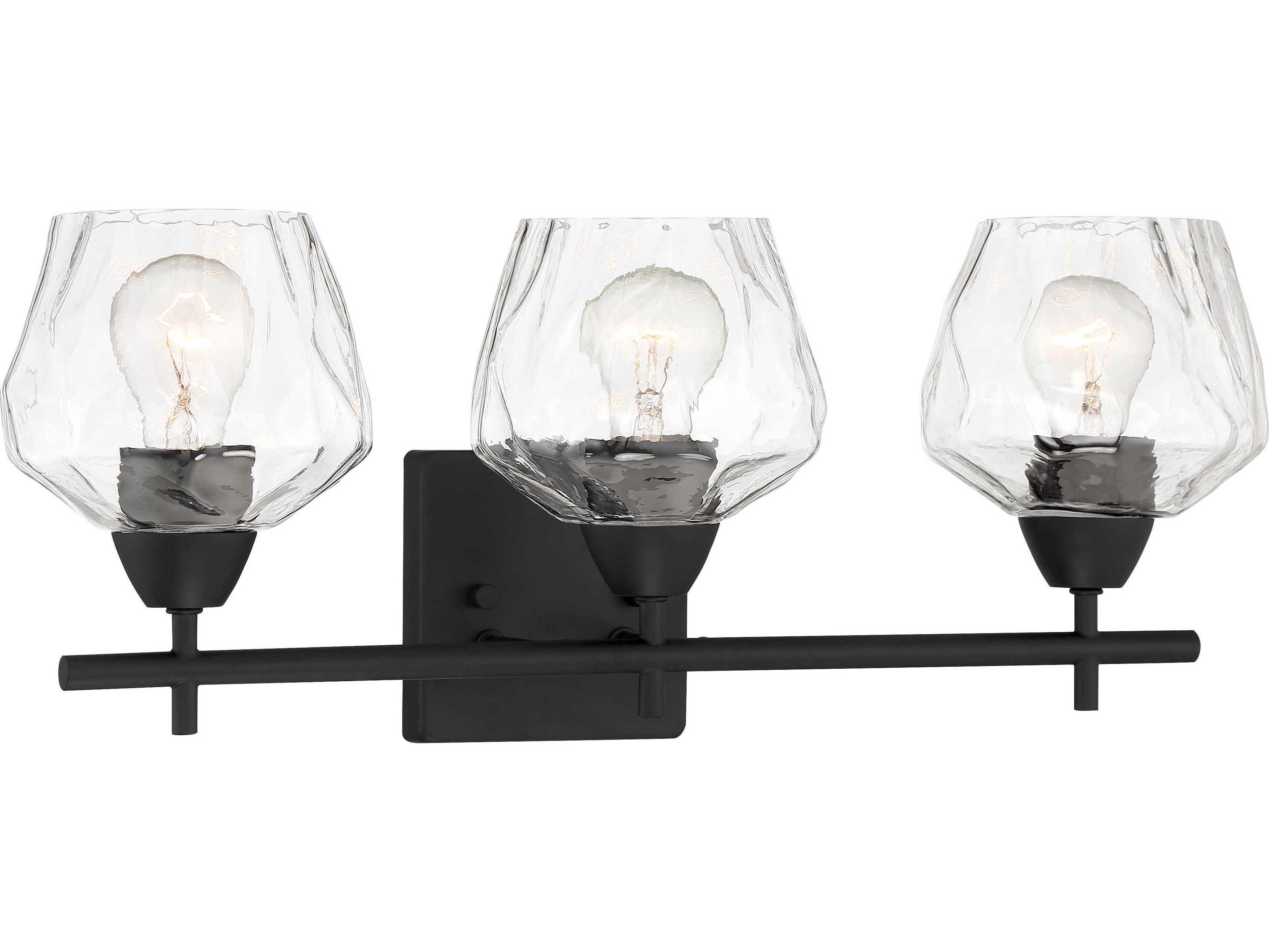 Minka Lavery Camrin 3-Light Coal Clear Glass Vanity Light