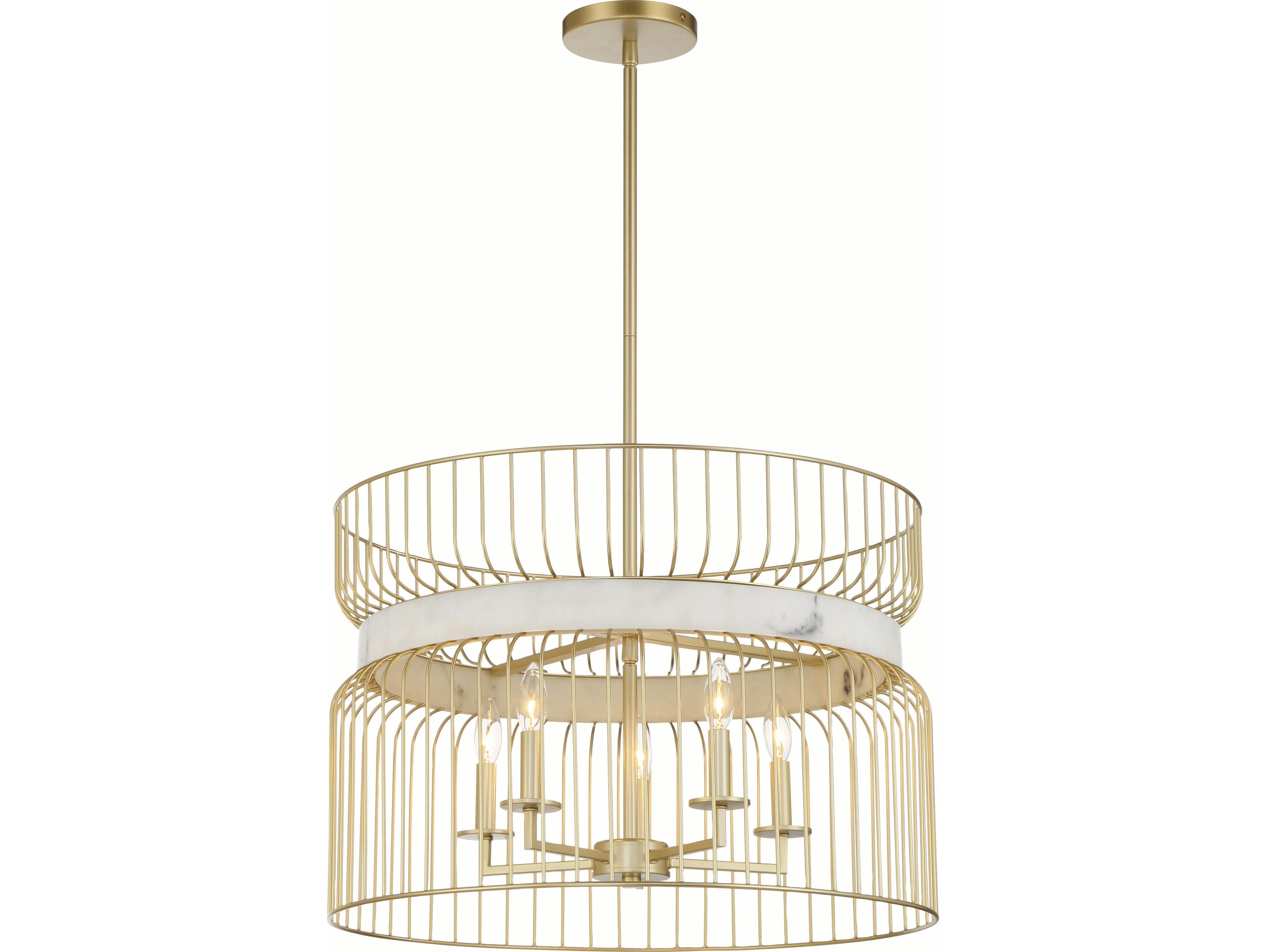 Minka Lavery Park Slope 5-Light Nouveau Gold Pendant
