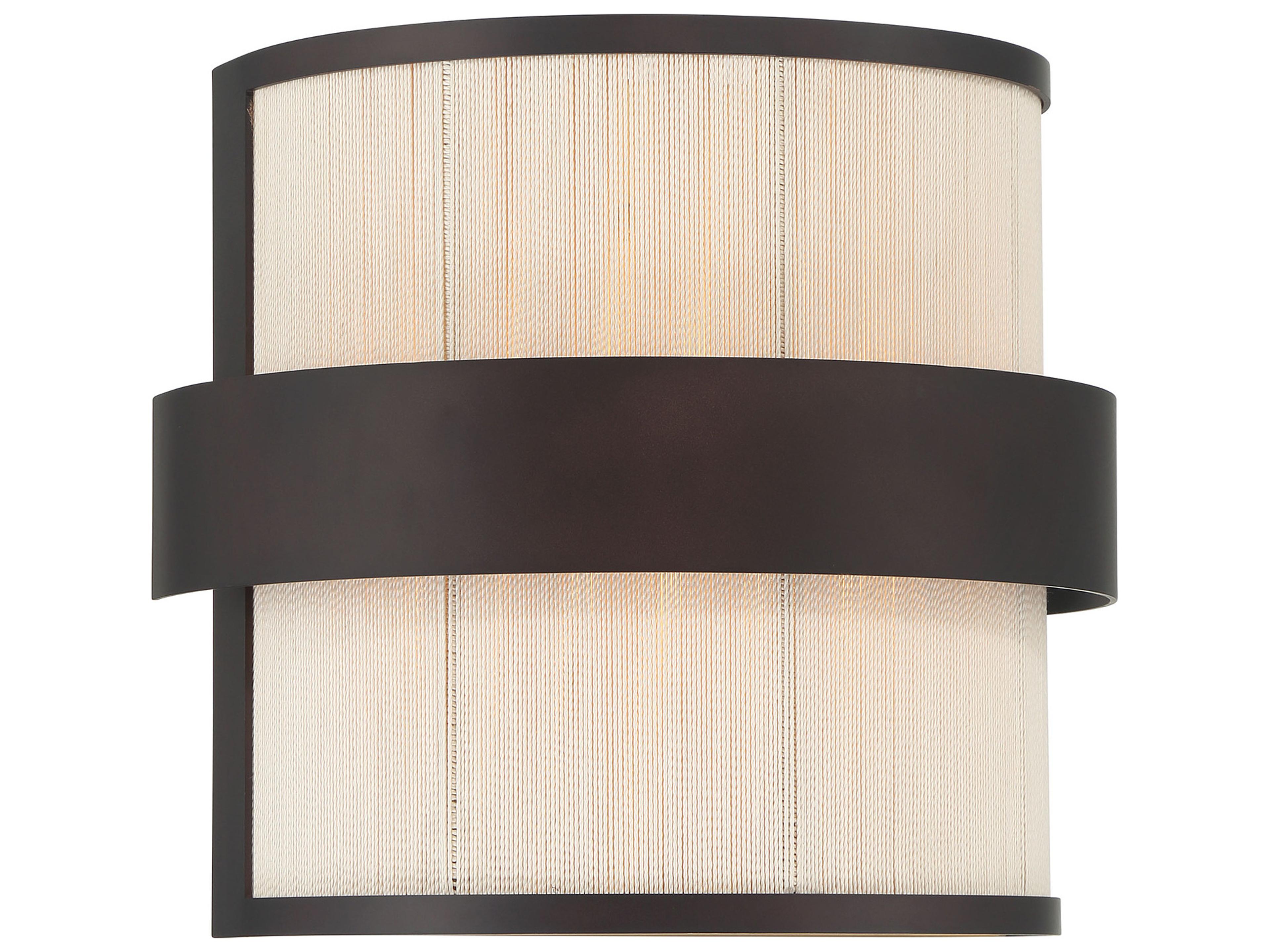 Minka Lavery Harbor Wrap 2-Light Painted Legacy Brass Dark Matte Black Wall Sconce