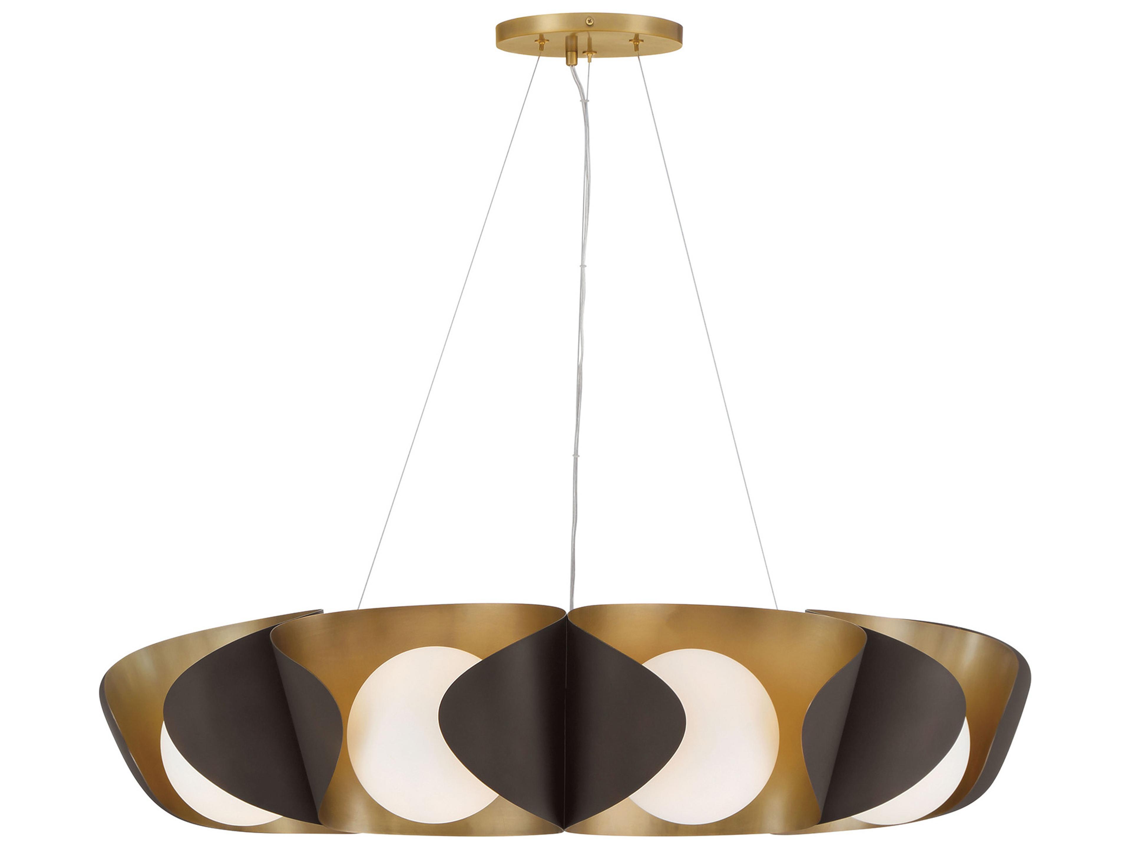 Minka Lavery Flare 9-Light Legacy Brass Dark Bronze Round Pendant