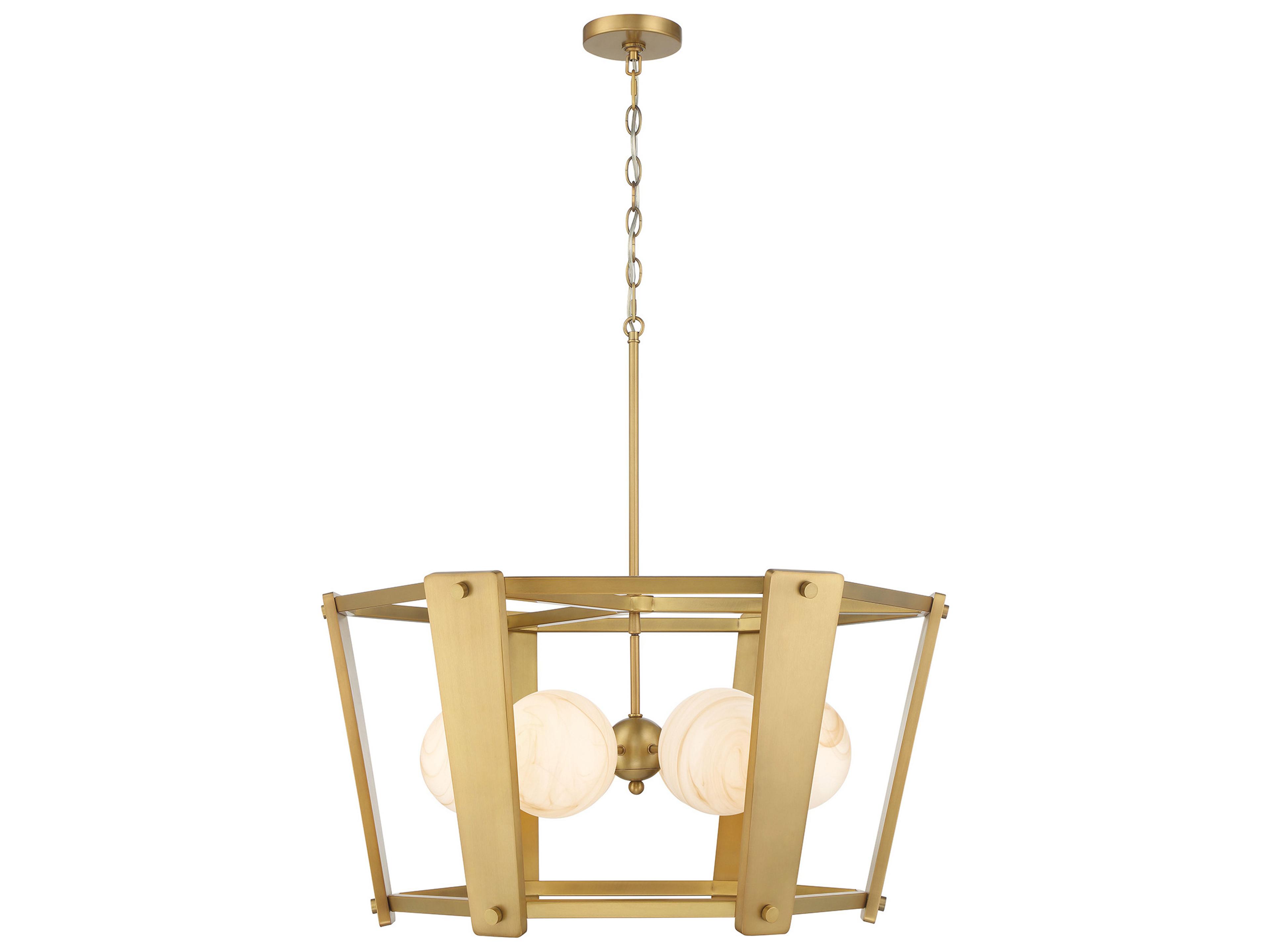 Minka Lavery Shimmer 6-Light Legacy Brass Globe Lantern Pendant