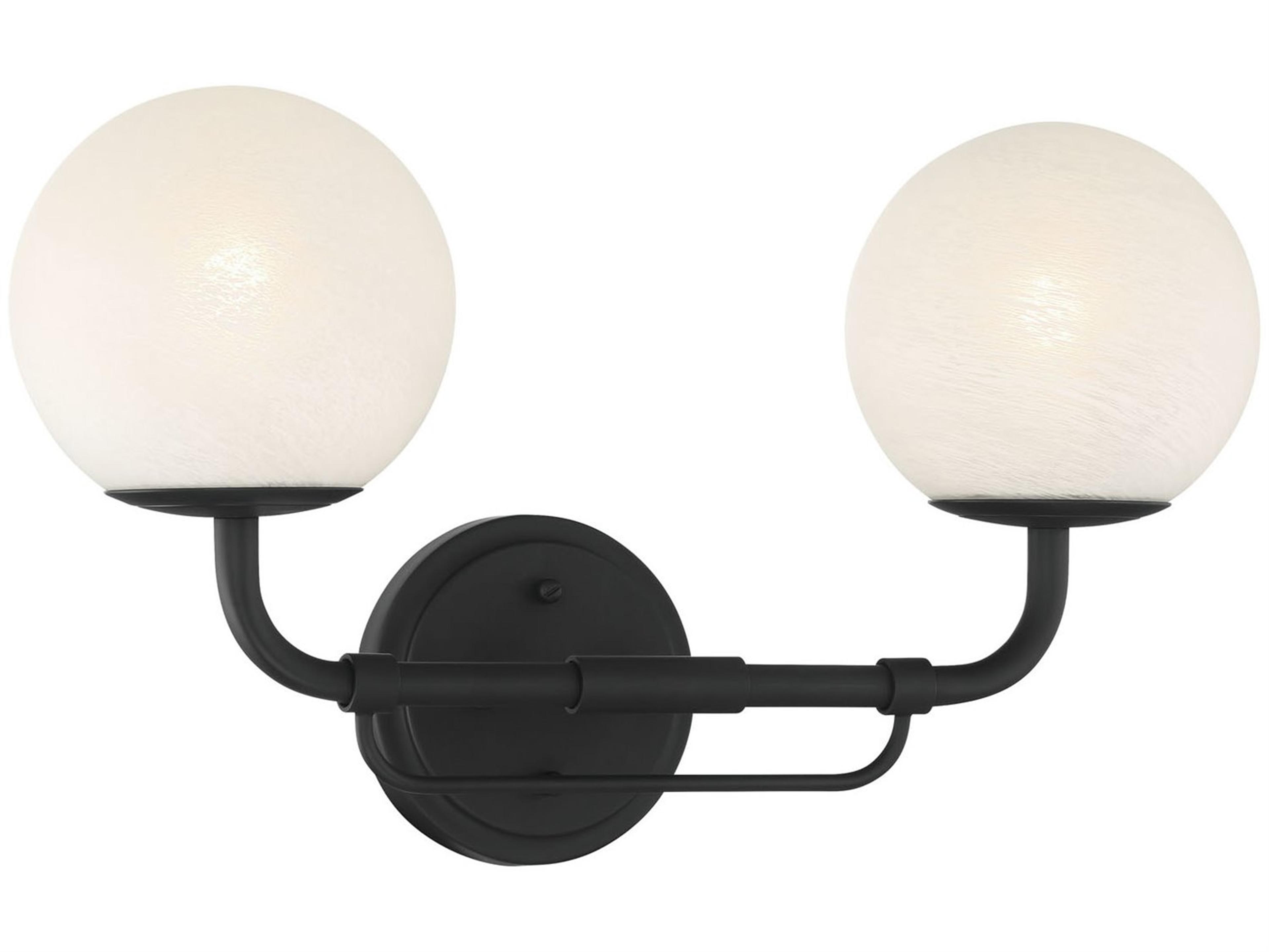 Minka Lavery Whitehall 2-Light Dark Matte Black Vanity Light