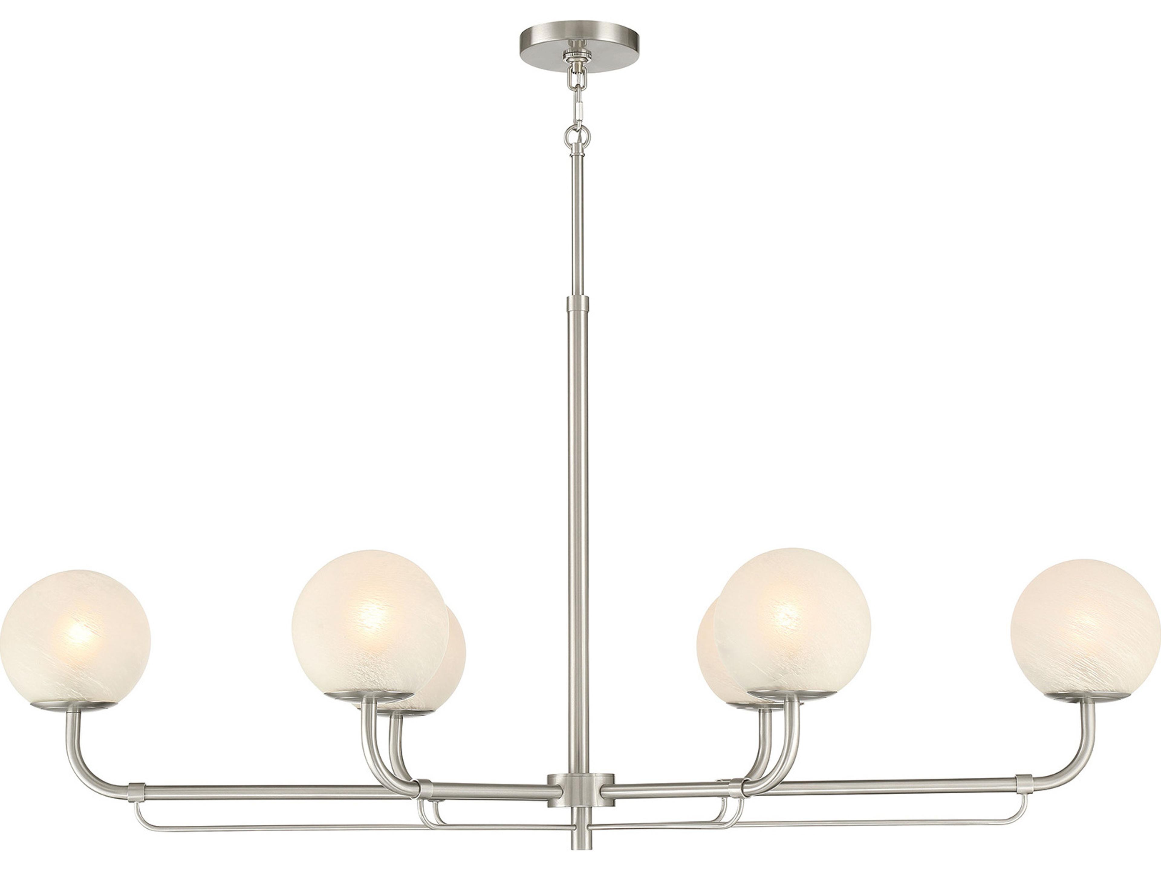 Minka Lavery Whitehall 6-Light Brushed Nickel Globe Island Pendant