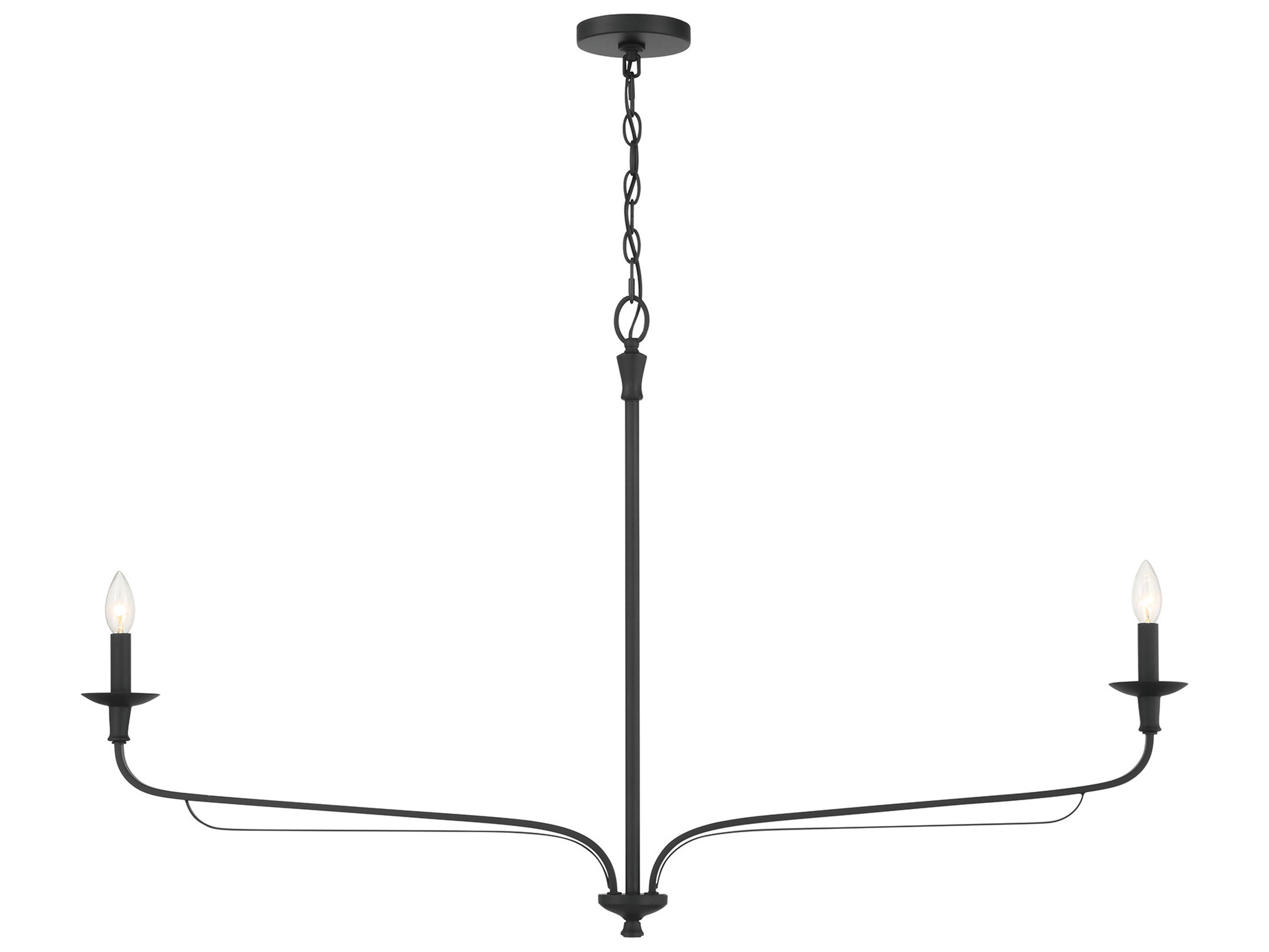 Minka Lavery Velena 2-Light Dark Matte Black Island Pendant