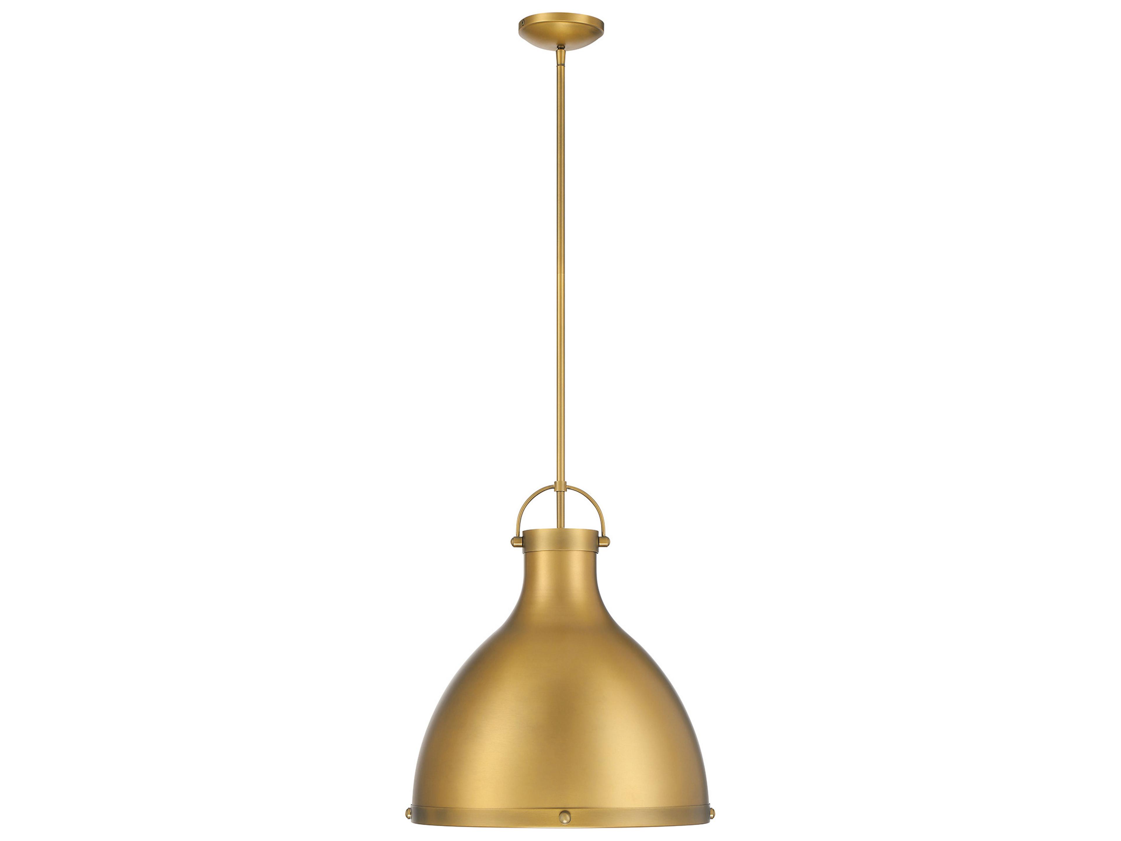 Minka Lavery Lynk 1-Light Legacy Brass Bell Pendant
