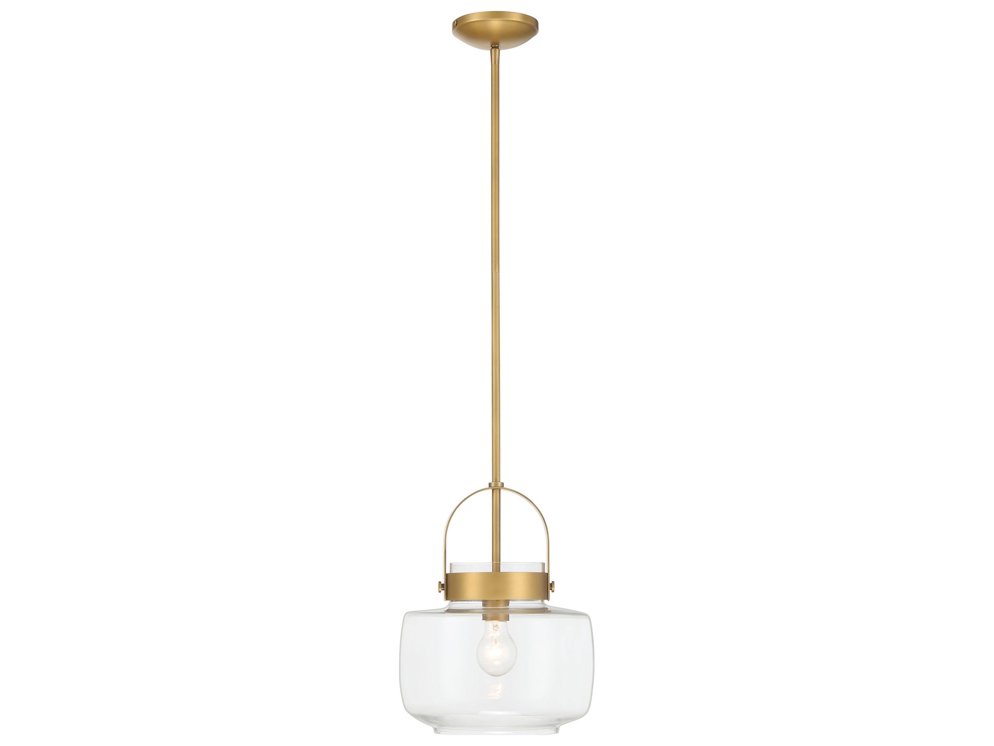 Minka Lavery Wickglow 1-Light Legacy Brass Lantern Mini Pendant