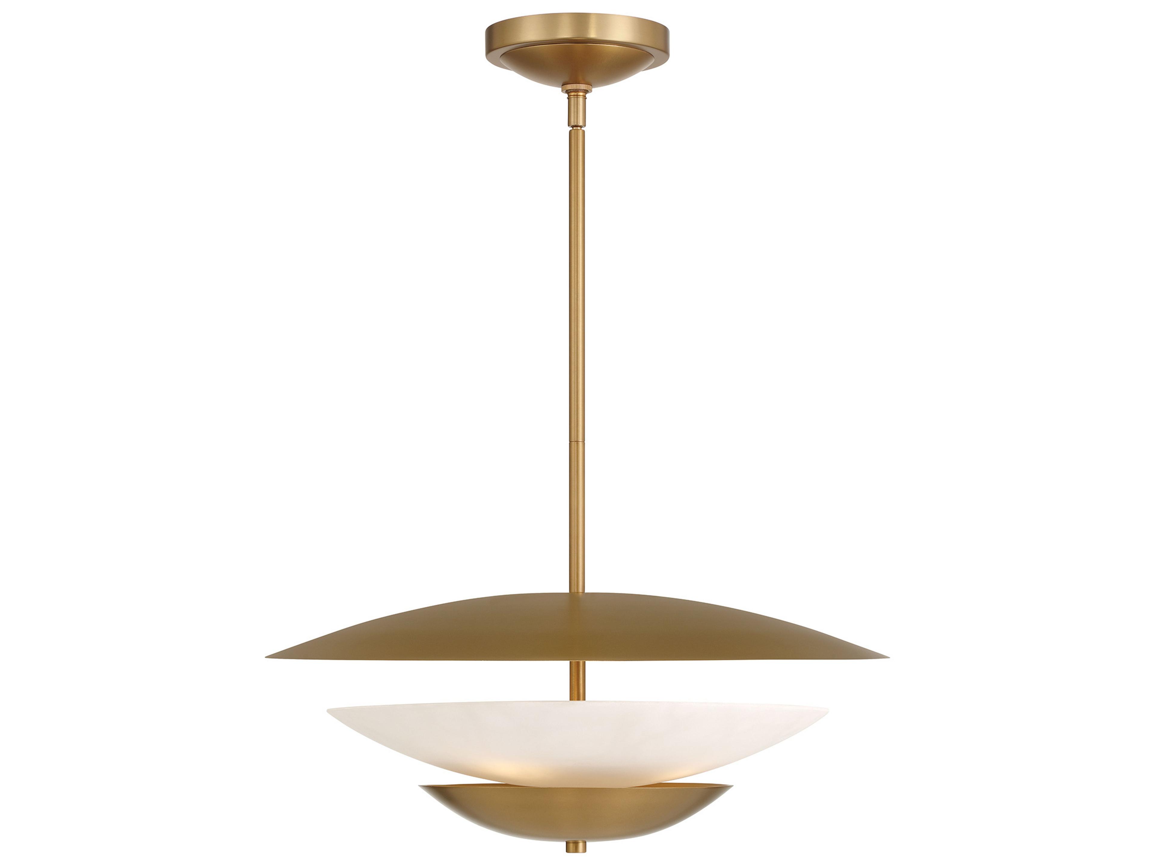 Minka Lavery Solara 4-Light Legacy Brass Bowl Tiered Pendant