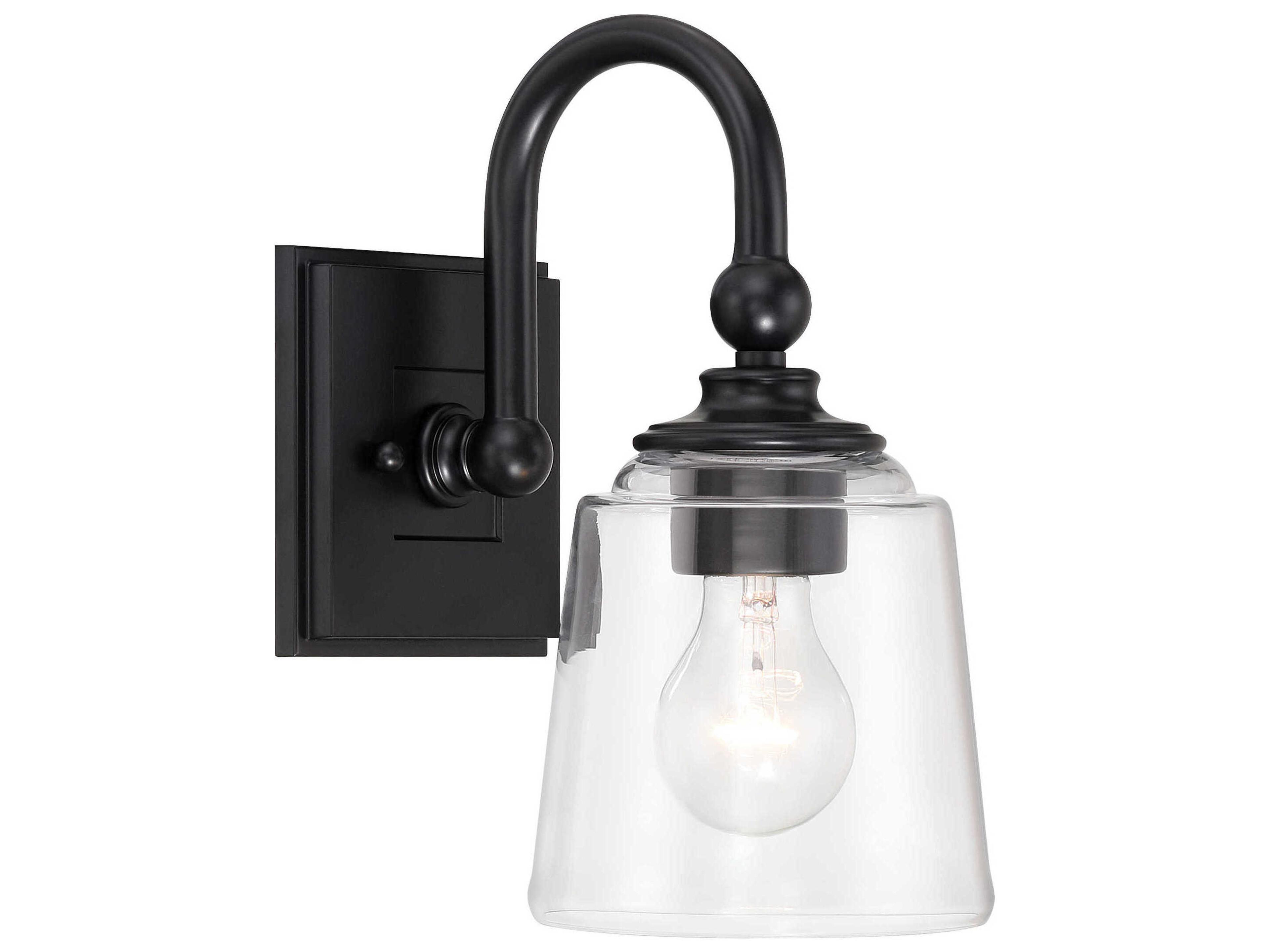 Minka Lavery Antonia 1-Light Coal Black Wall Sconce