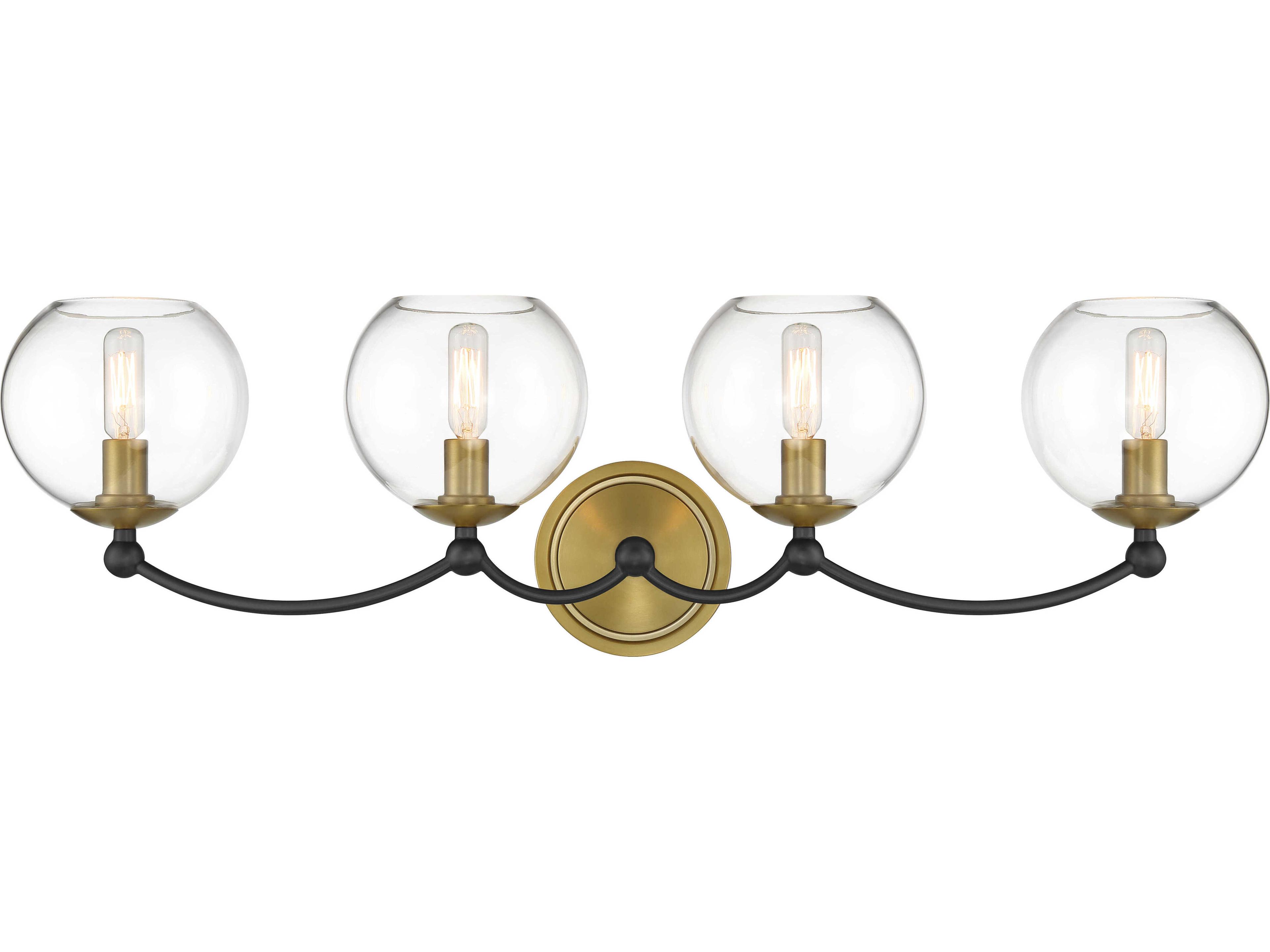 Minka Lavery Kearney Park 4-Light Coal Soft Brass Vanity Light