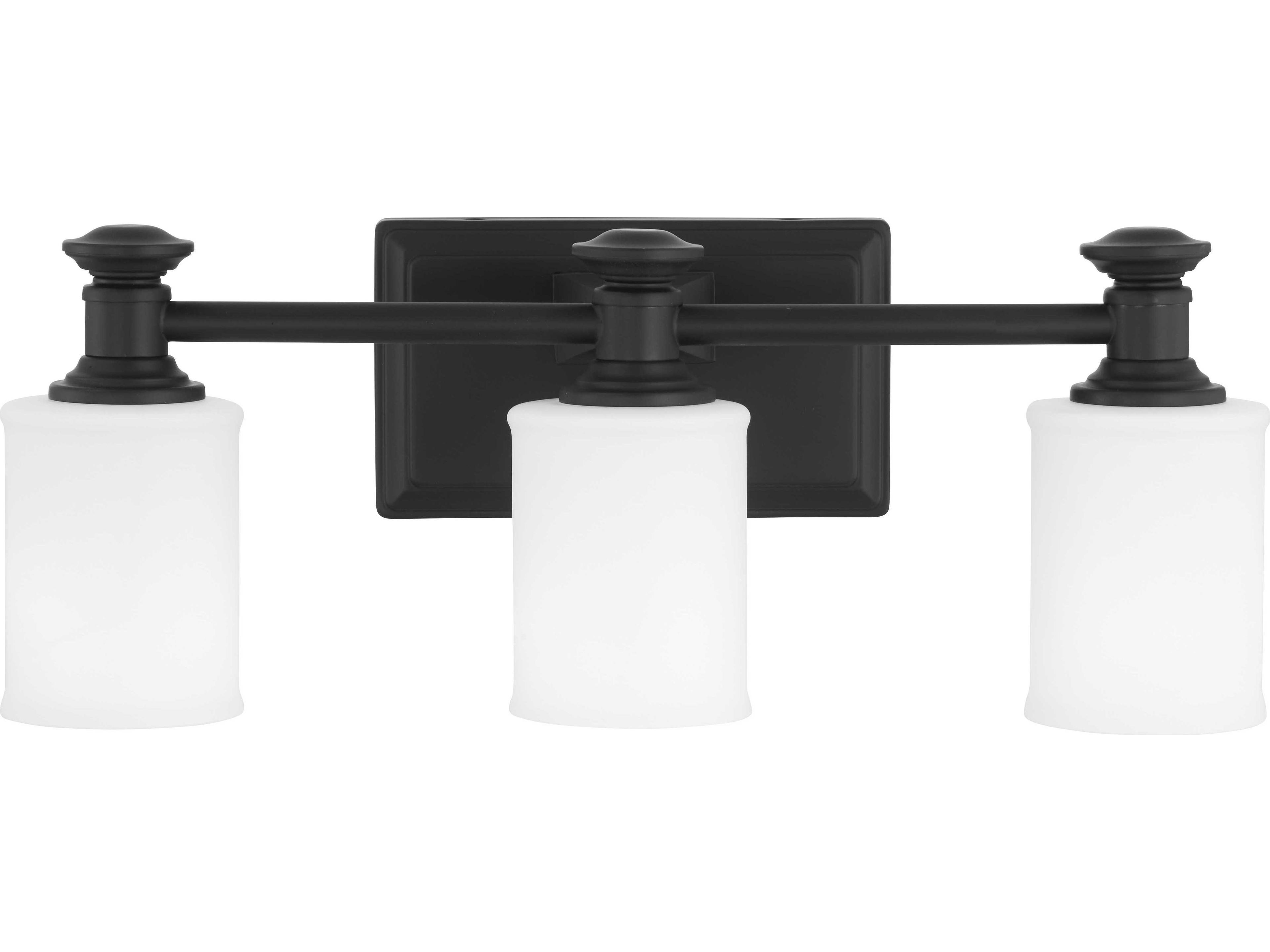 Minka Lavery Harbour Point 3-Light Coal Black Glass Vanity Light