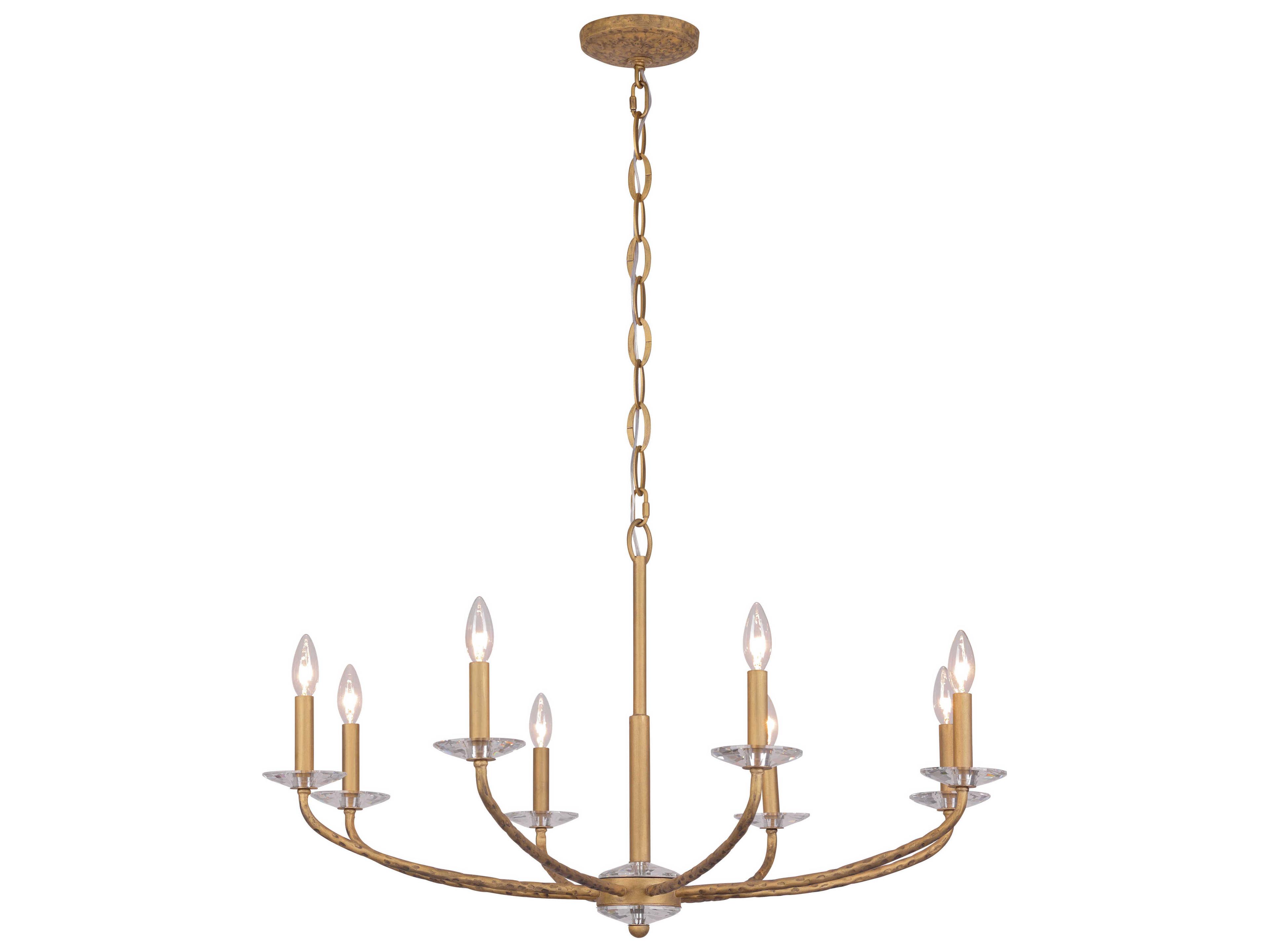 Minka Lavery Atella 8-Light Ashen Gold Candelabra Chandelier