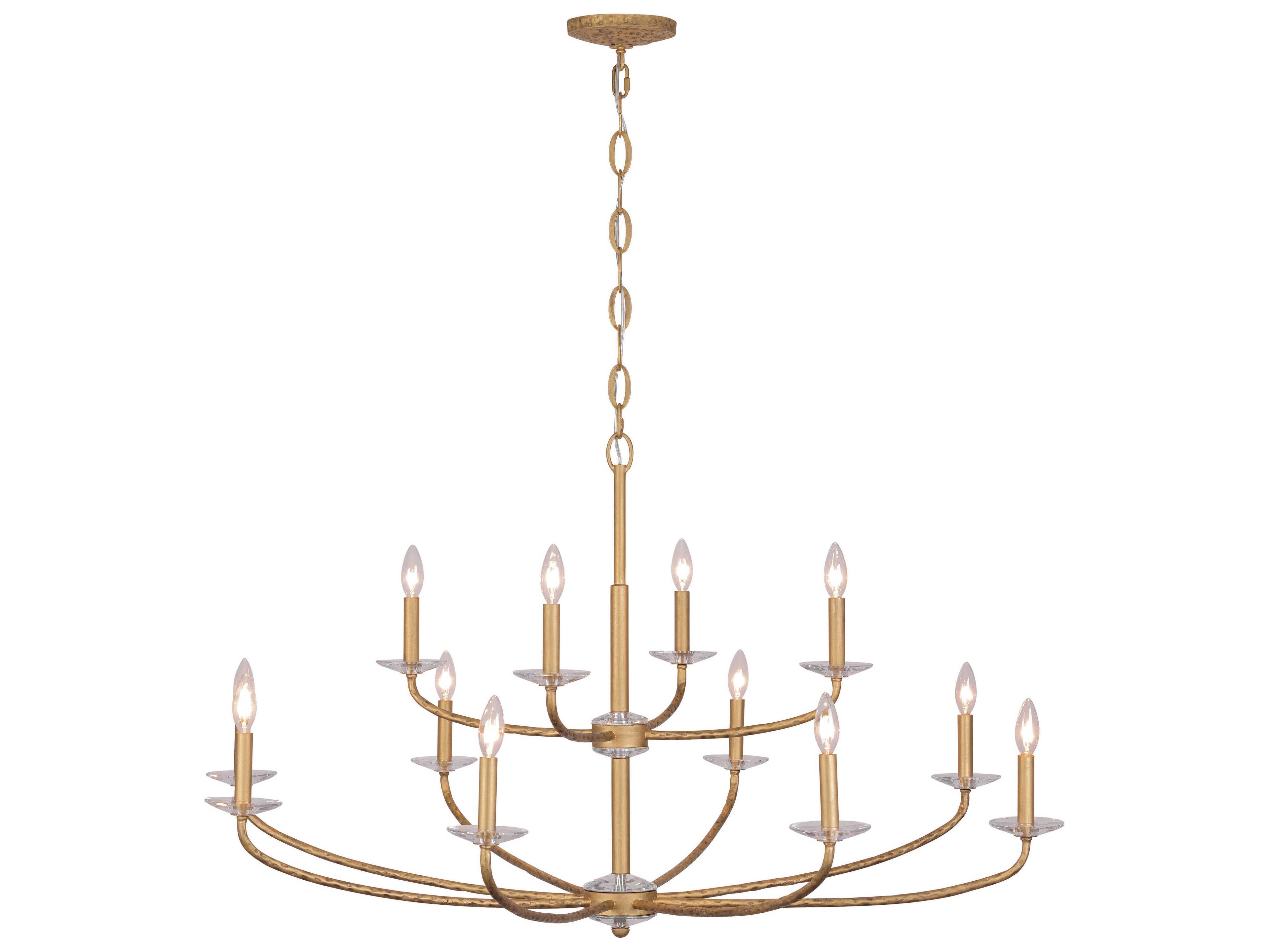 Minka Lavery Atella 12-Light Ashen Gold Candelabra Chandelier
