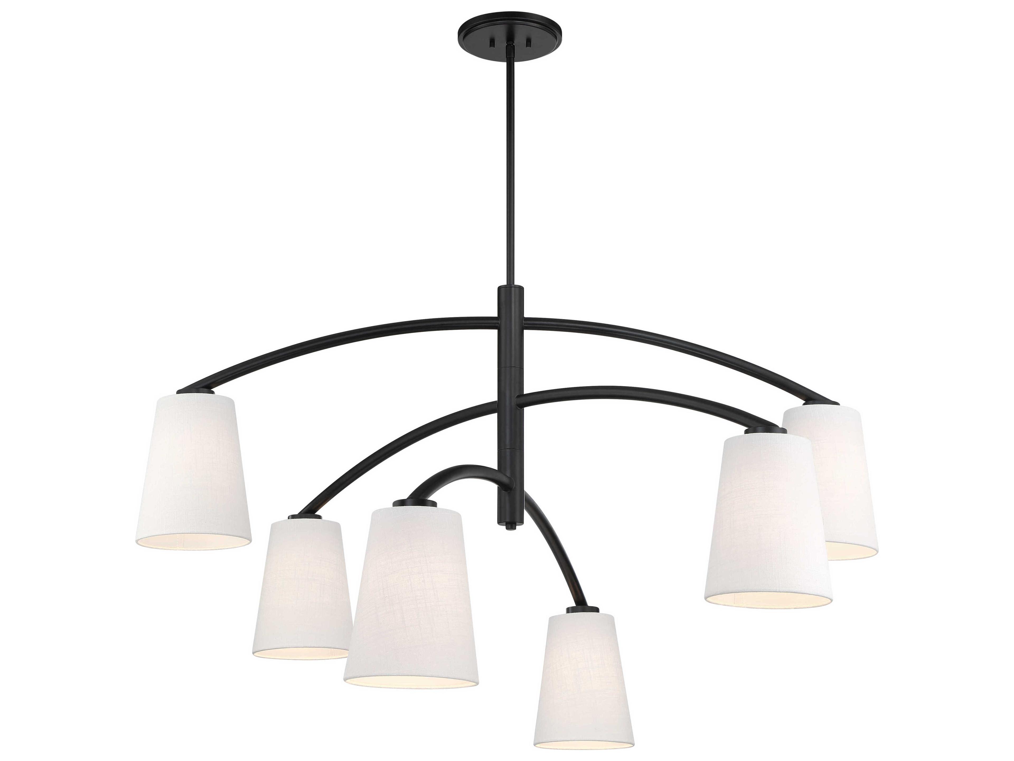 Minka Lavery Headington 6-Light Coal Black Empire Chandelier