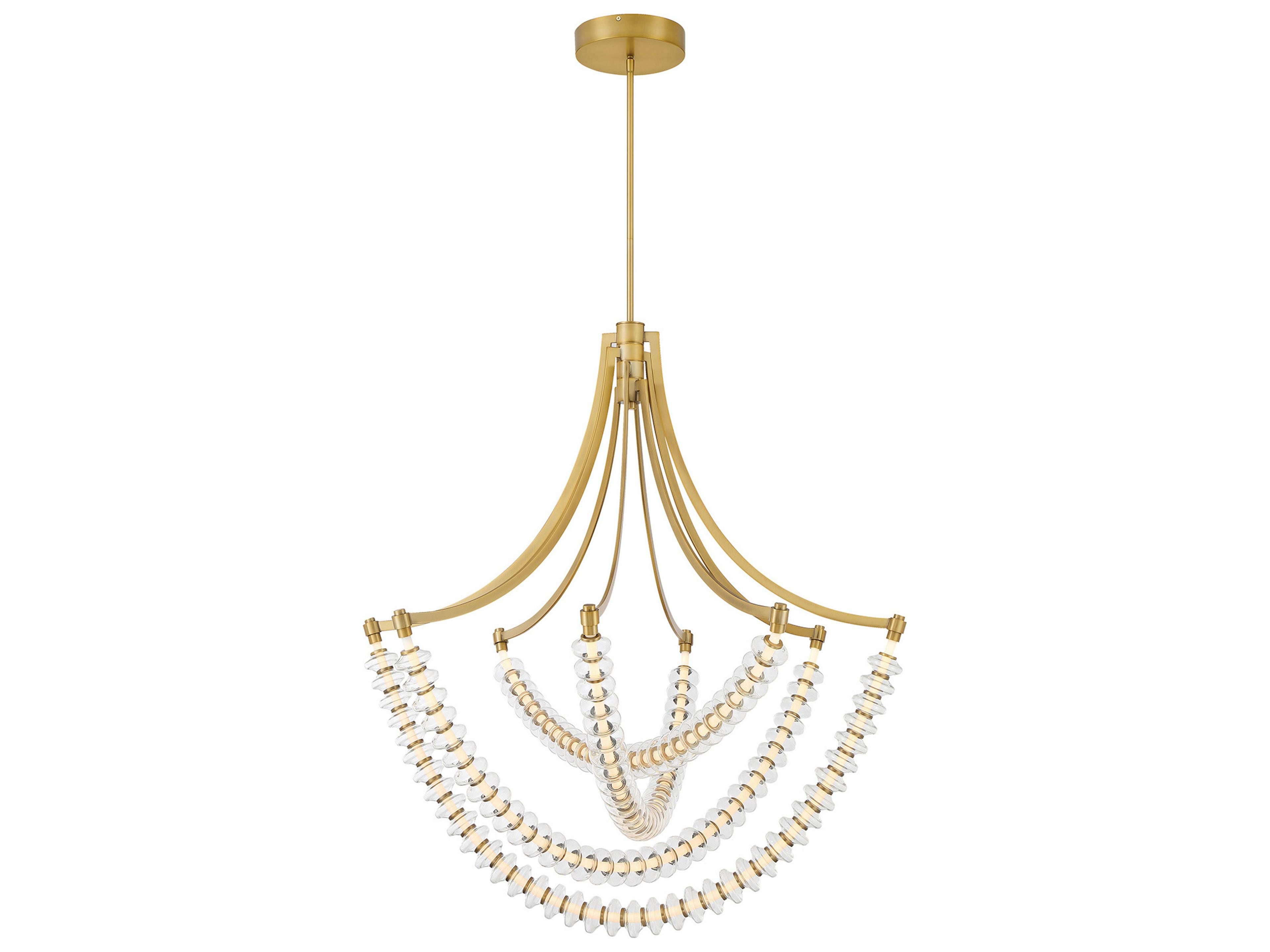 Minka Lavery Pearl Legacy Brass Linear Tiered Chandelier