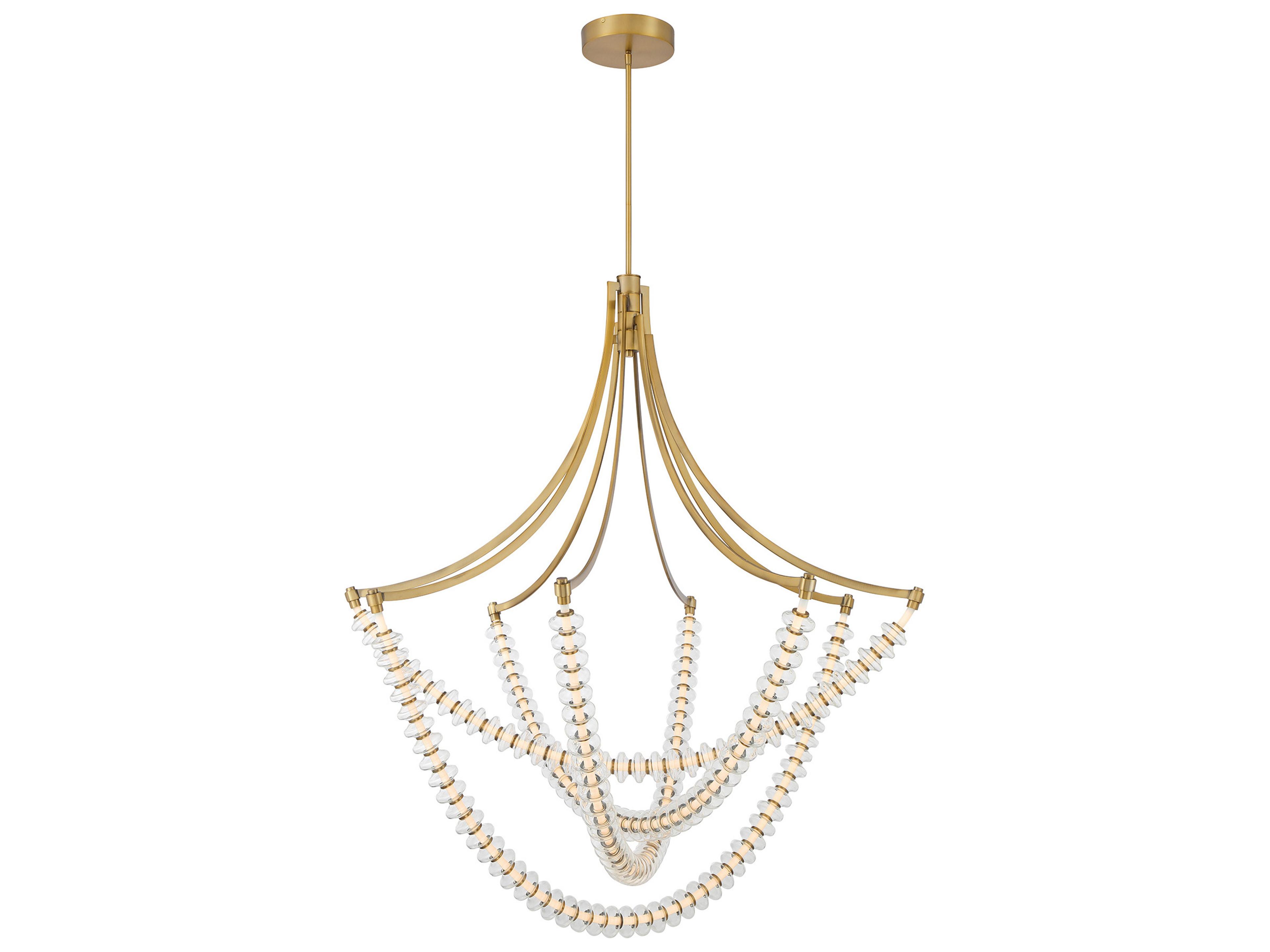Minka Lavery Pearl Legacy Brass Linear Tiered Chandelier