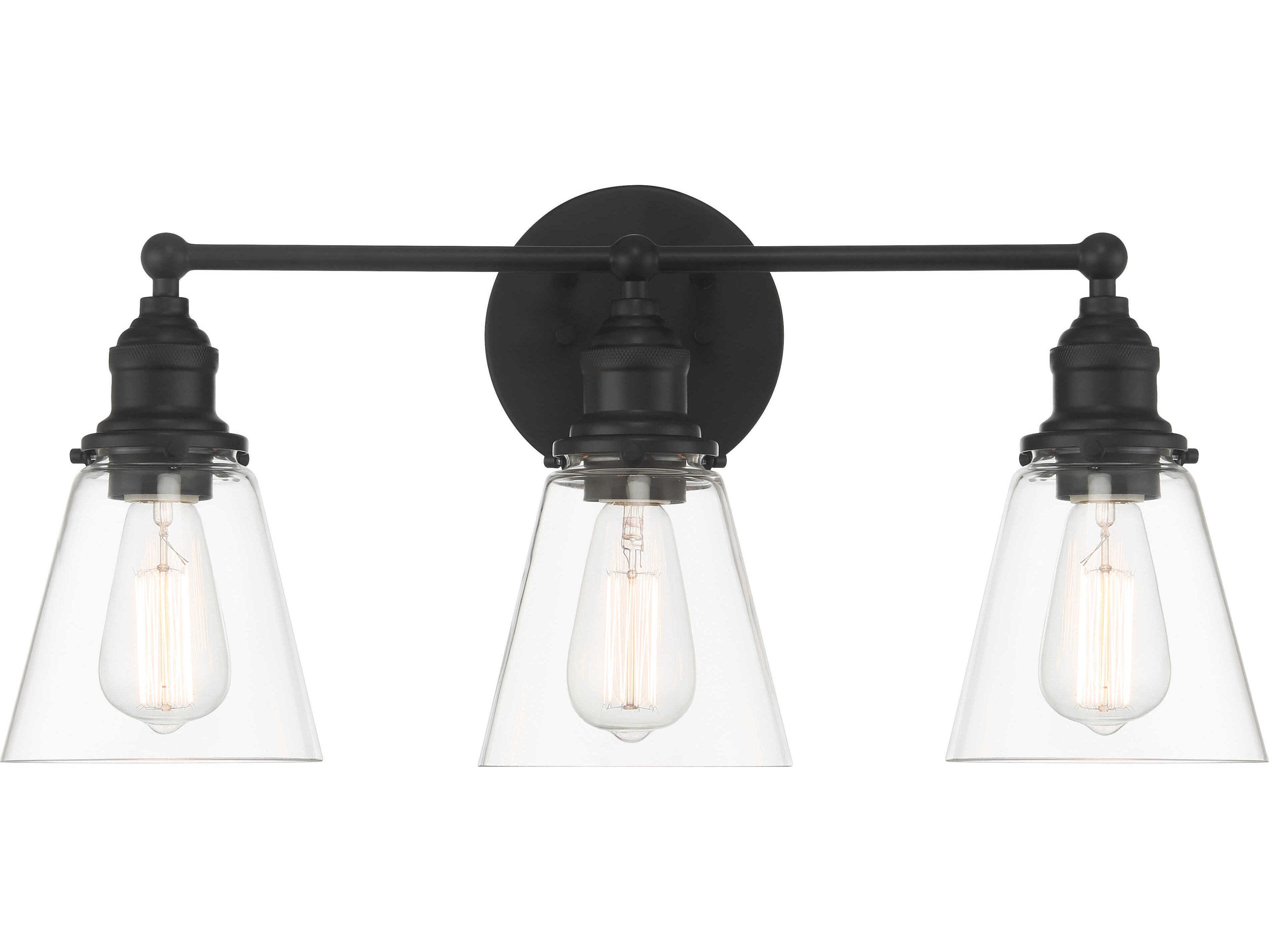 Minka Lavery Barwell 3-Light Coal Black Vanity Light