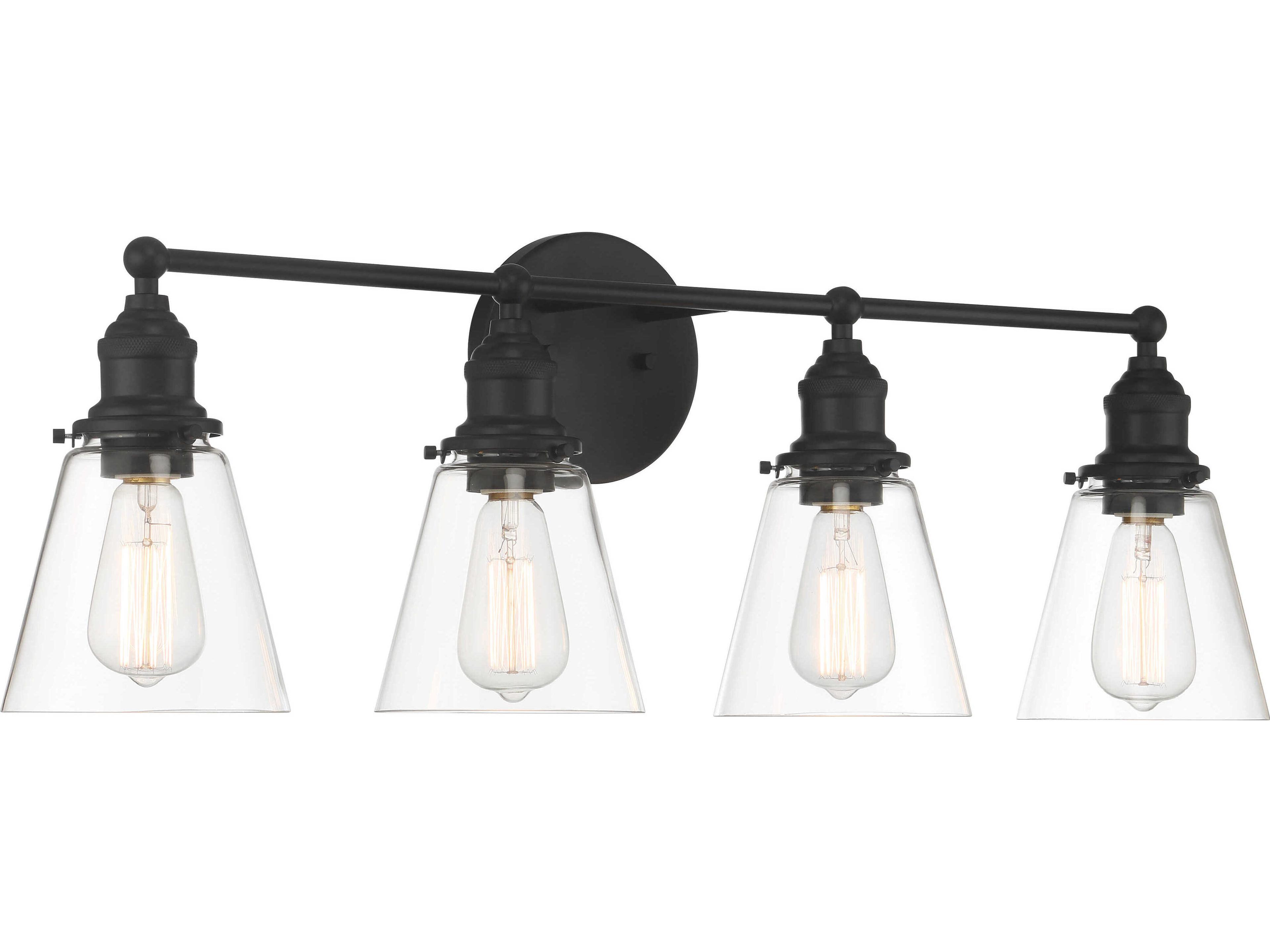 Minka Lavery Barwell 4-Light Coal Black Vanity Light