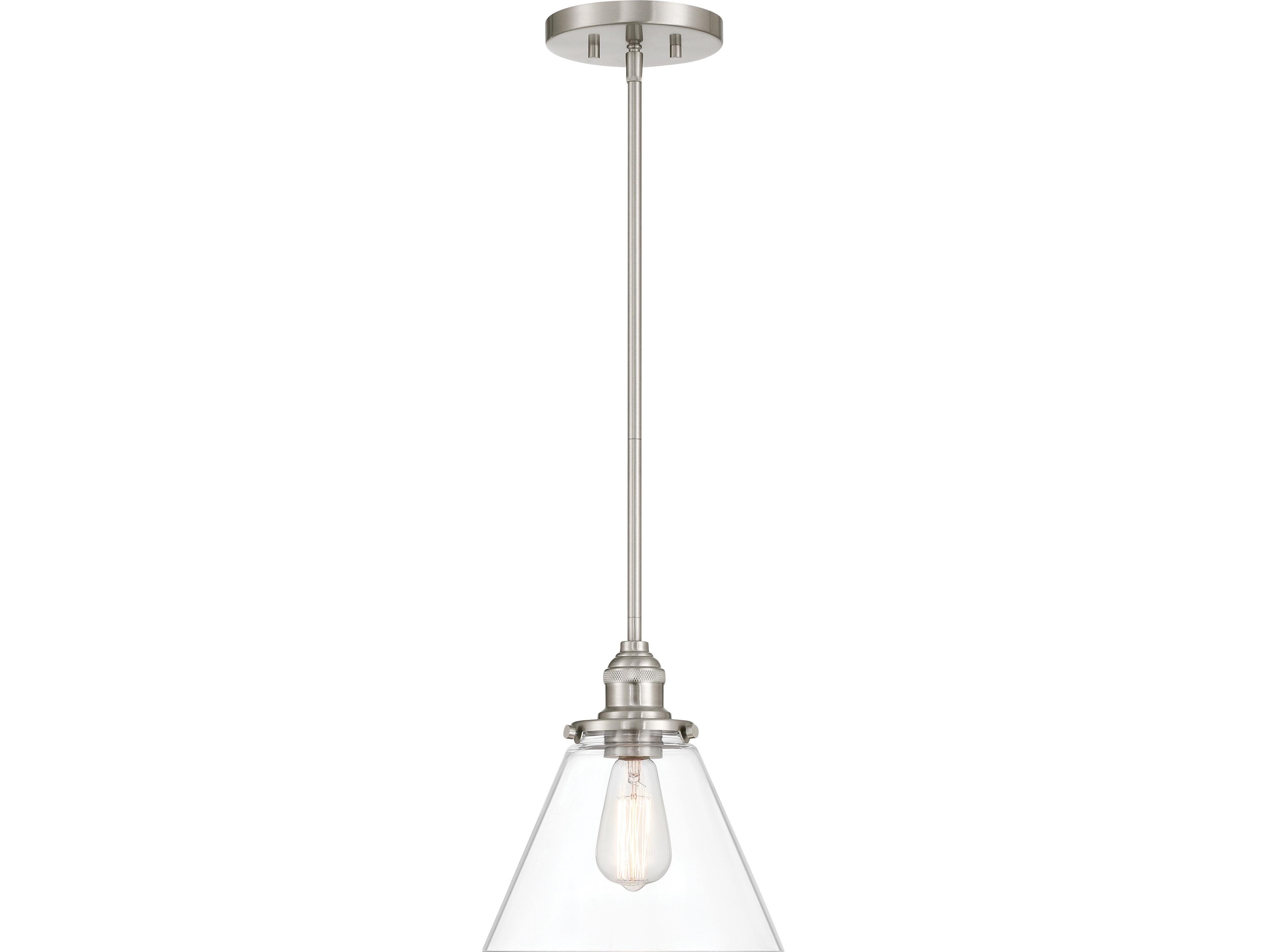 Minka Lavery Barwell 1-Light Brushed Nickel Mini Pendant