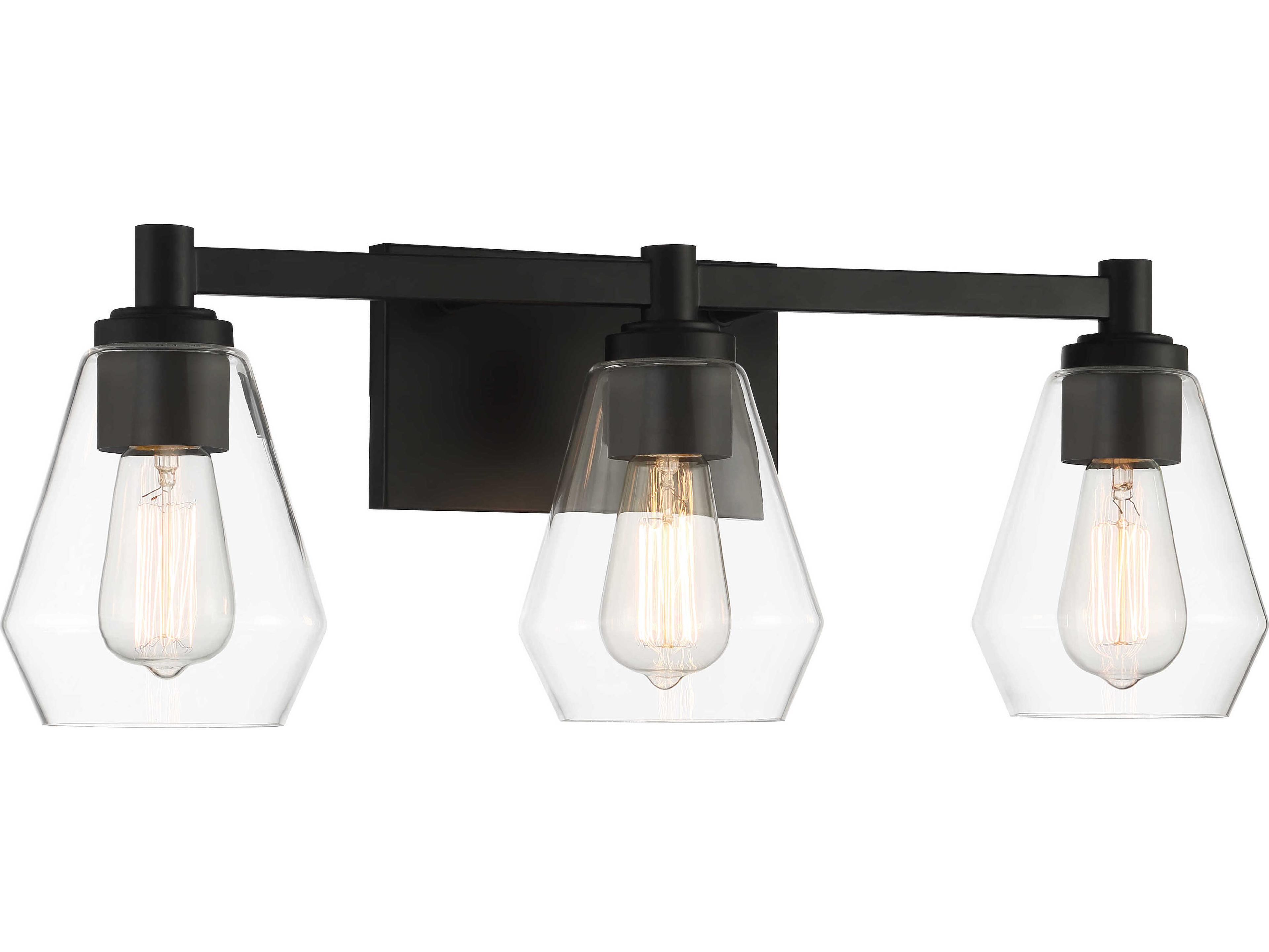 Minka Lavery Clarity 3-Light Coal Black Vanity Light