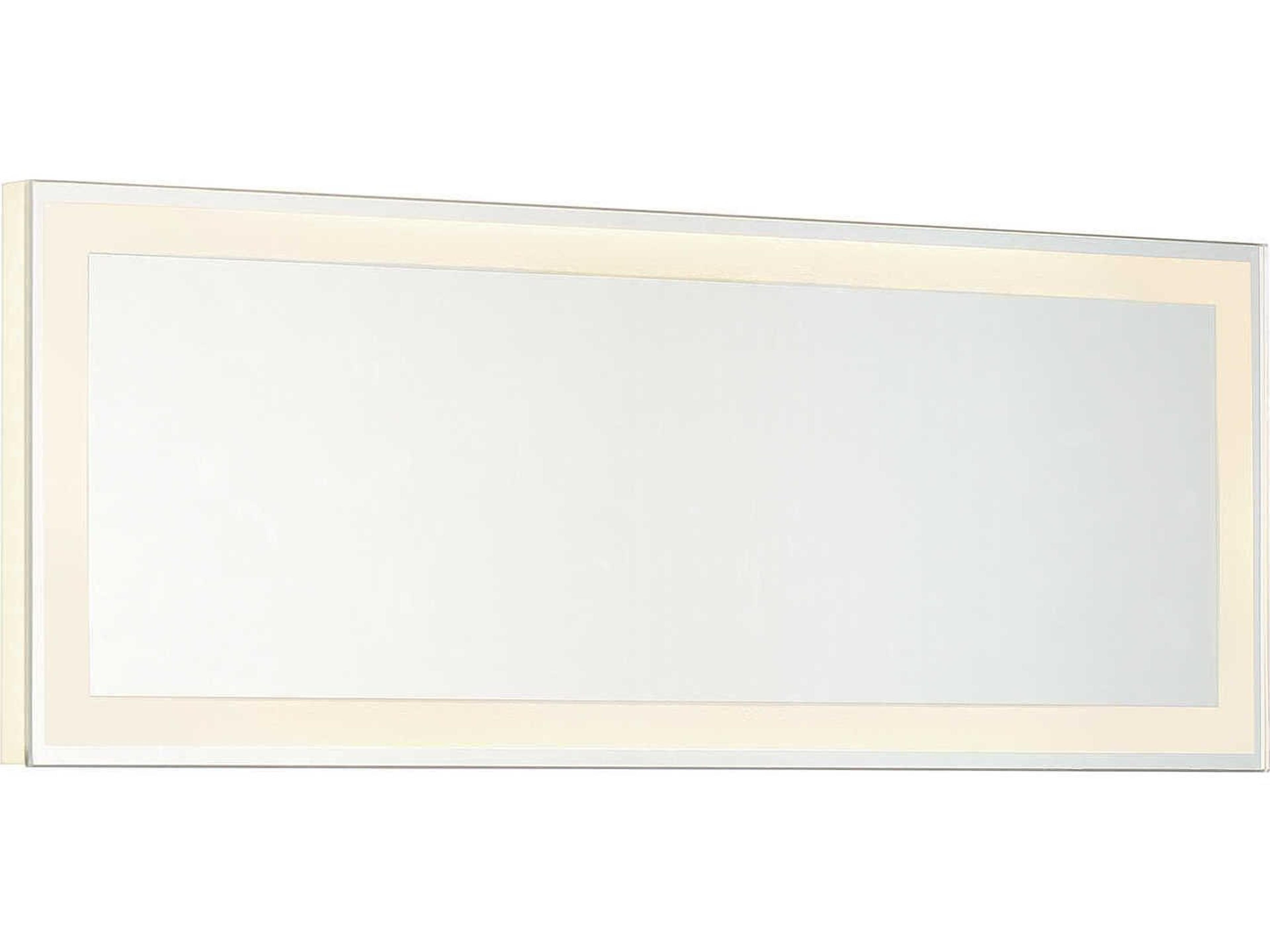 Minka Lavery White Rectangular Backlit LED Wall Mirror