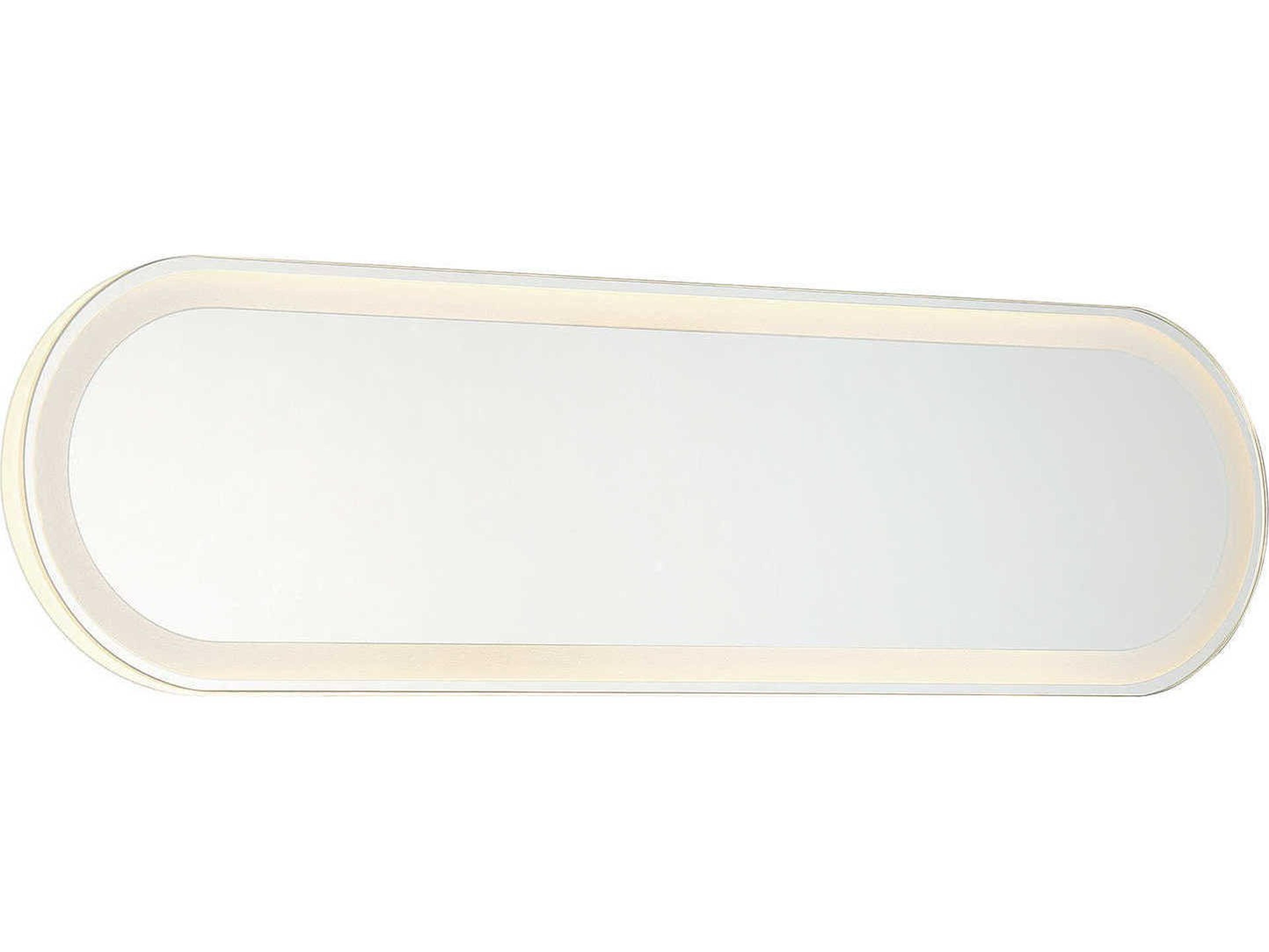 Minka Lavery White Oval Backlit LED Wall Mirror